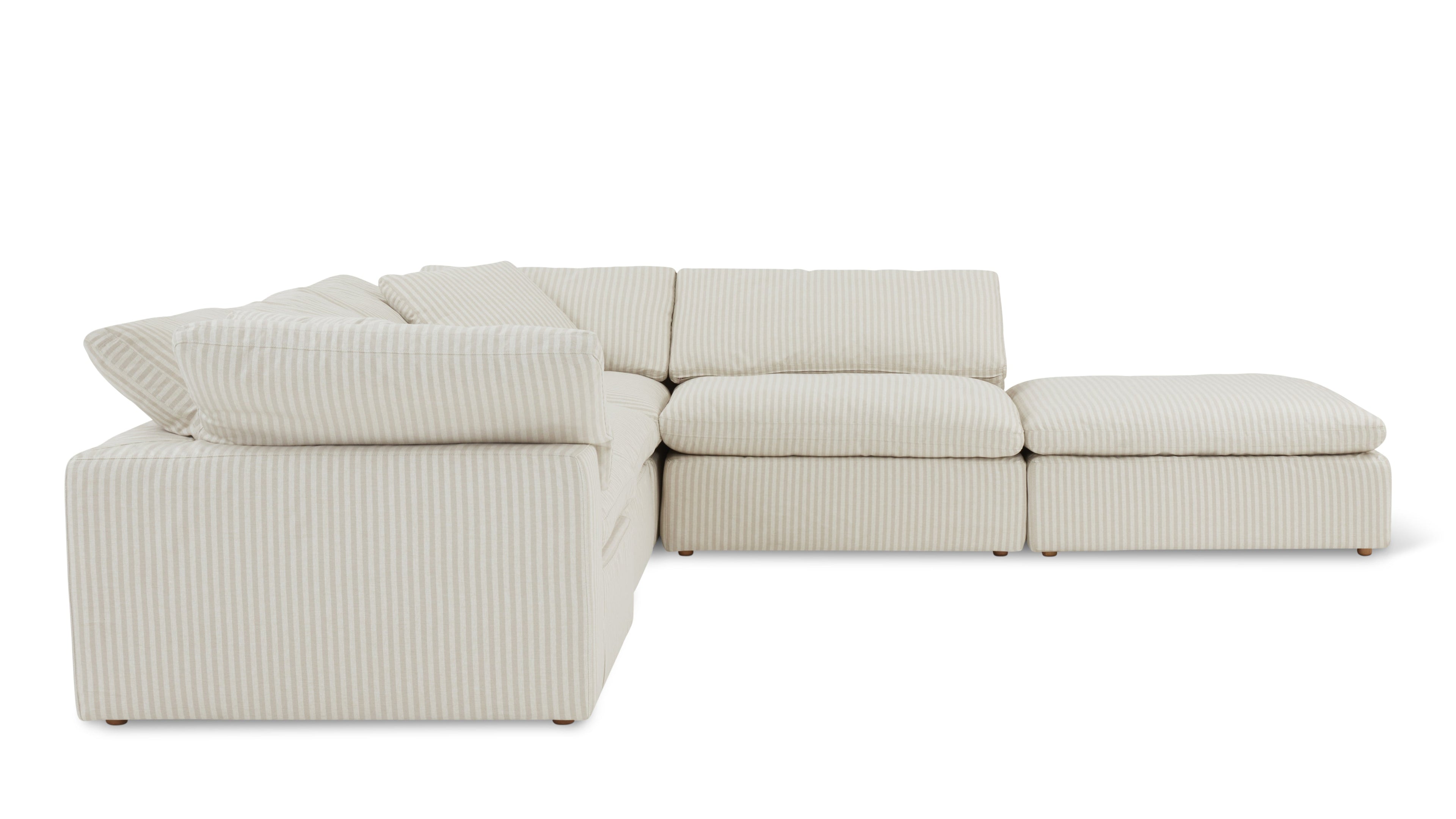 Movie Night™ 5-Piece Modular Sectional, Large, Newport Stripe