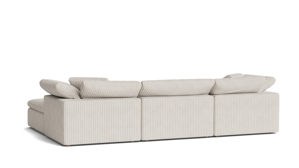 Movie Night™ 4-Piece Modular Sectional, Large, Newport Stripe