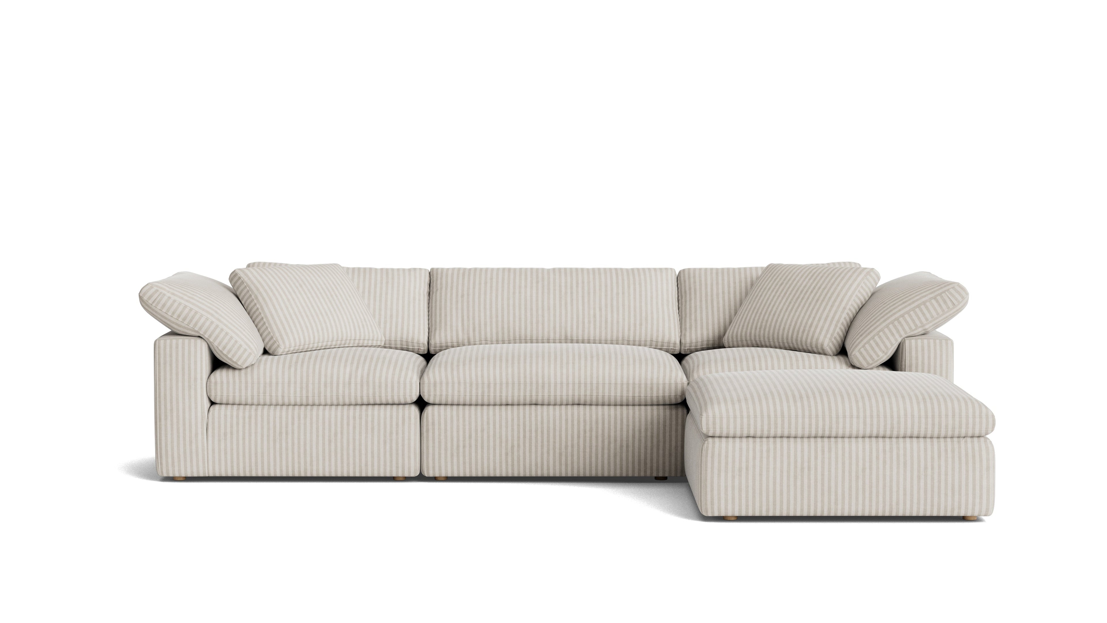 Movie Night™ 4-Piece Modular Sectional, Large, Newport Stripe