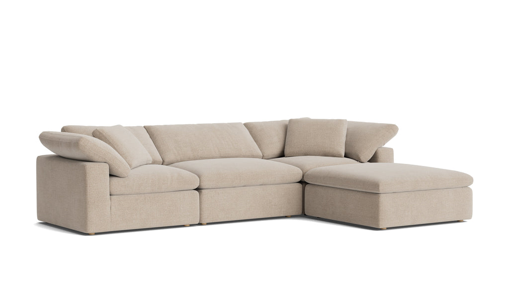Movie Night™ 4-Piece Modular Sectional, Large, Champagne