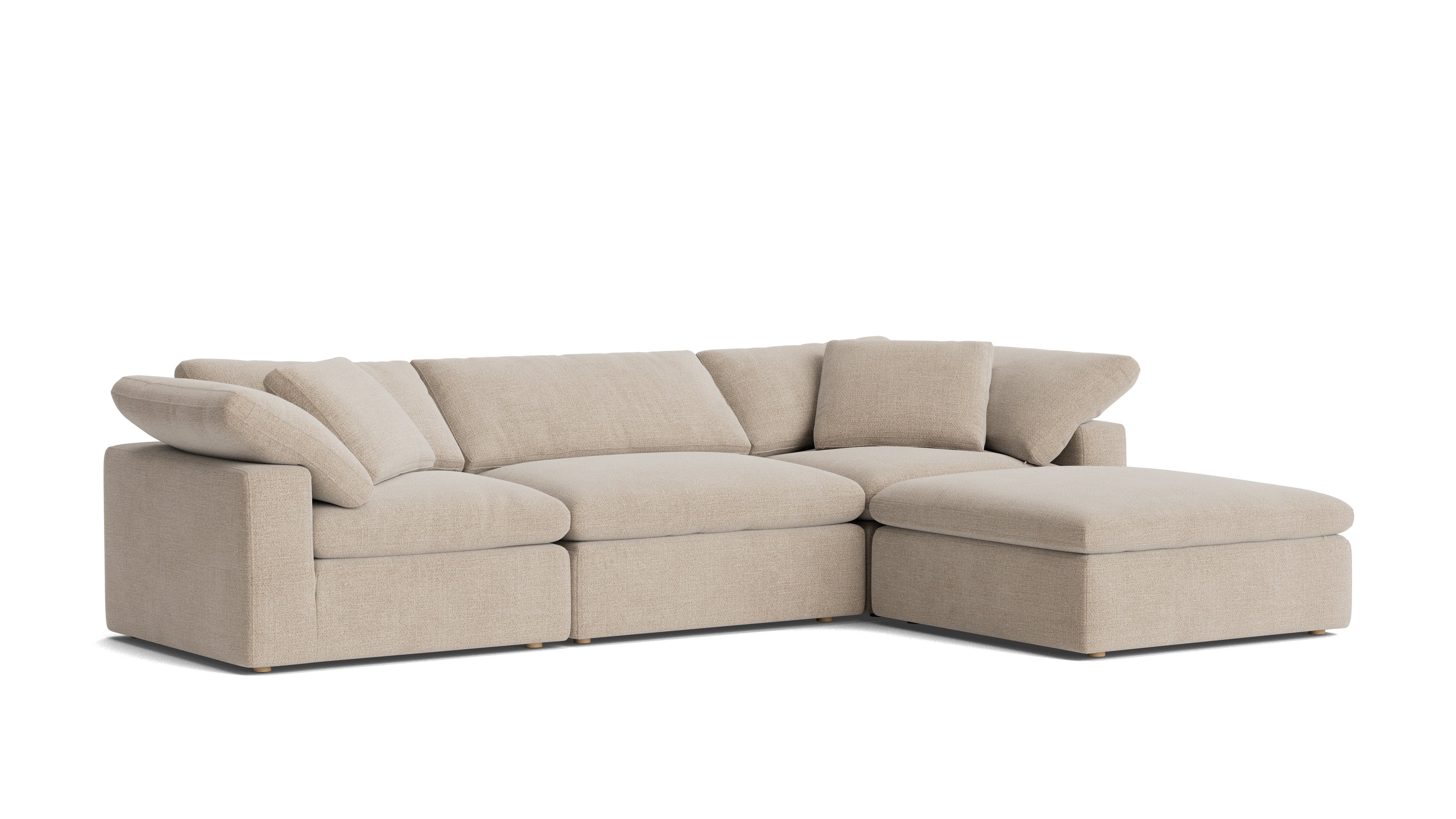 Movie Night™ 4-Piece Modular Sectional, Large, Champagne
