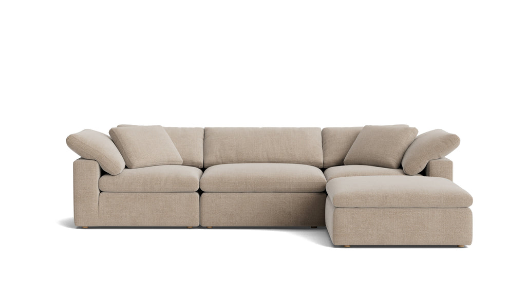 Movie Night™ 4-Piece Modular Sectional, Large, Champagne