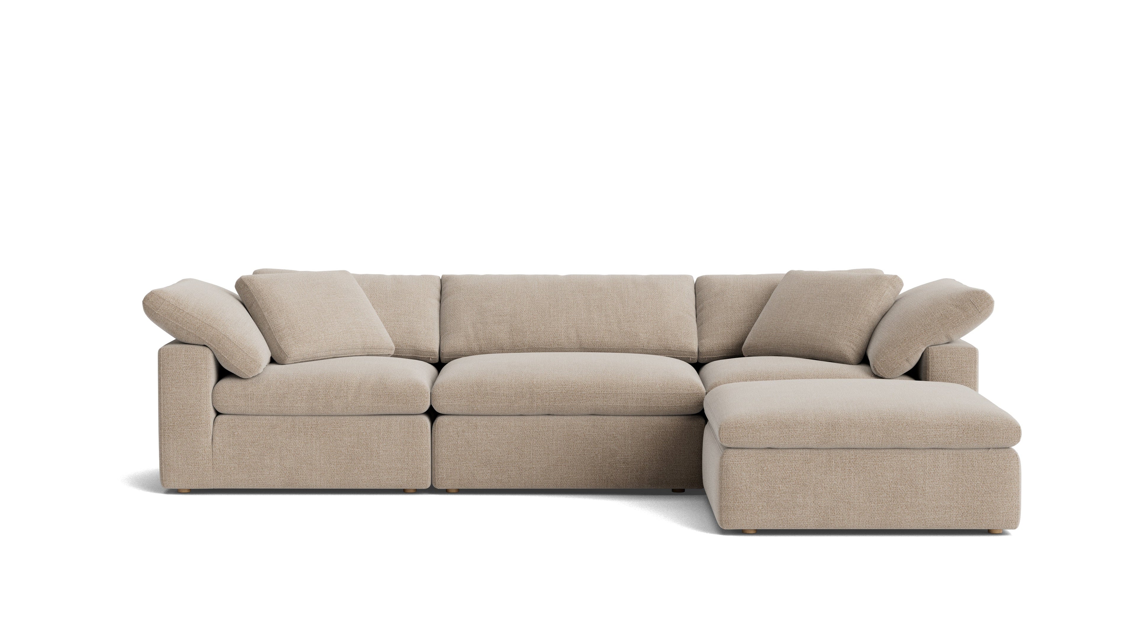 Movie Night™ 4-Piece Modular Sectional, Large, Champagne