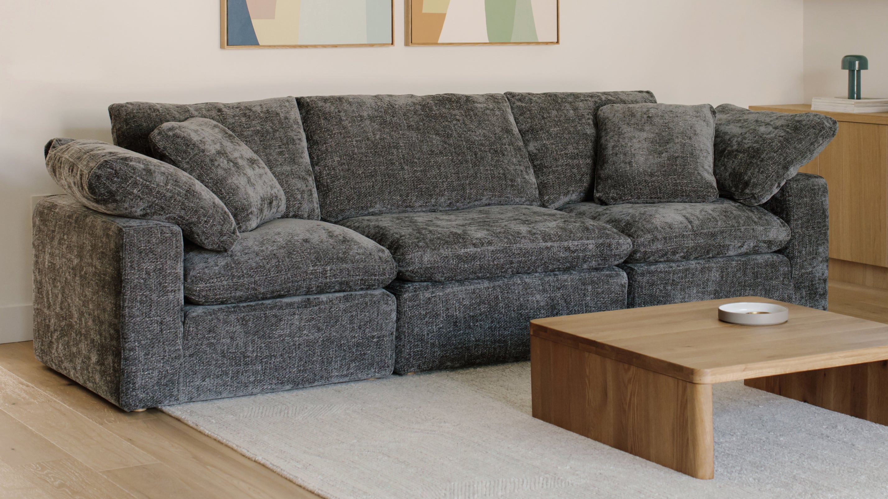 Movie Night™ 3-Piece Modular Sofa, Large, Truffle
