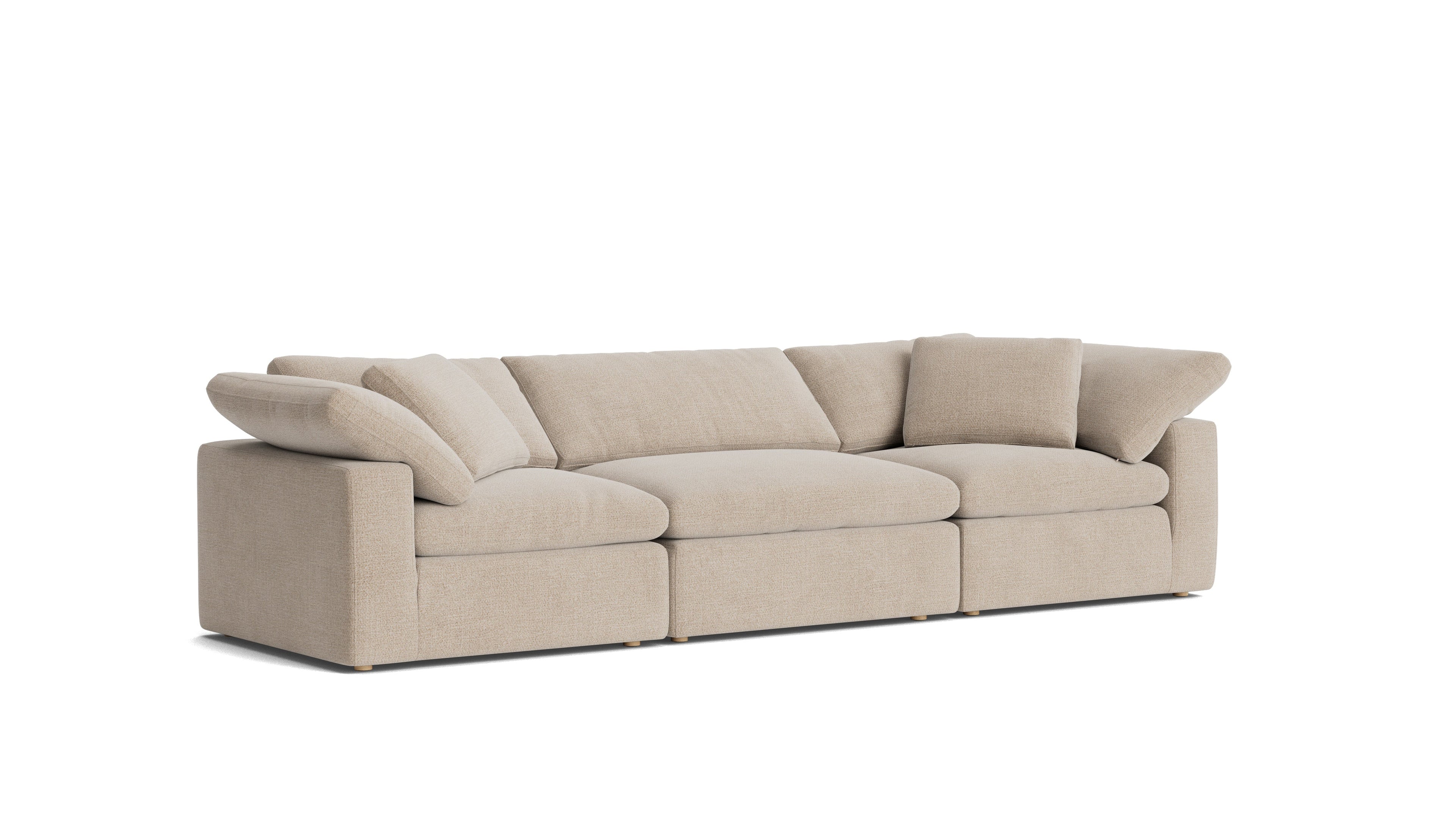 Movie Night™ 3-Piece Modular Sofa, Large, Champagne