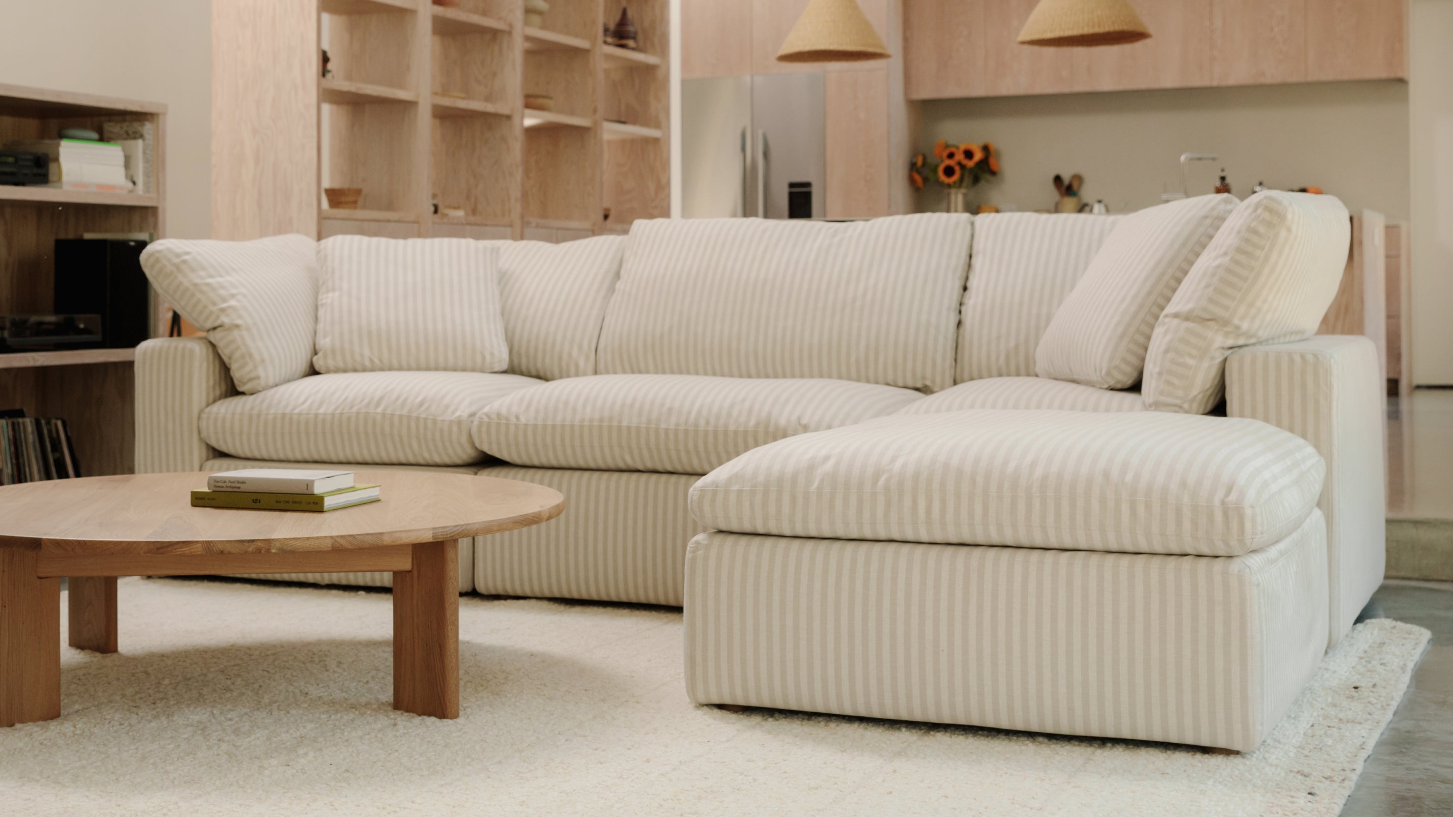 Movie Night™ 5-Piece Modular Sectional, Large, Newport Stripe