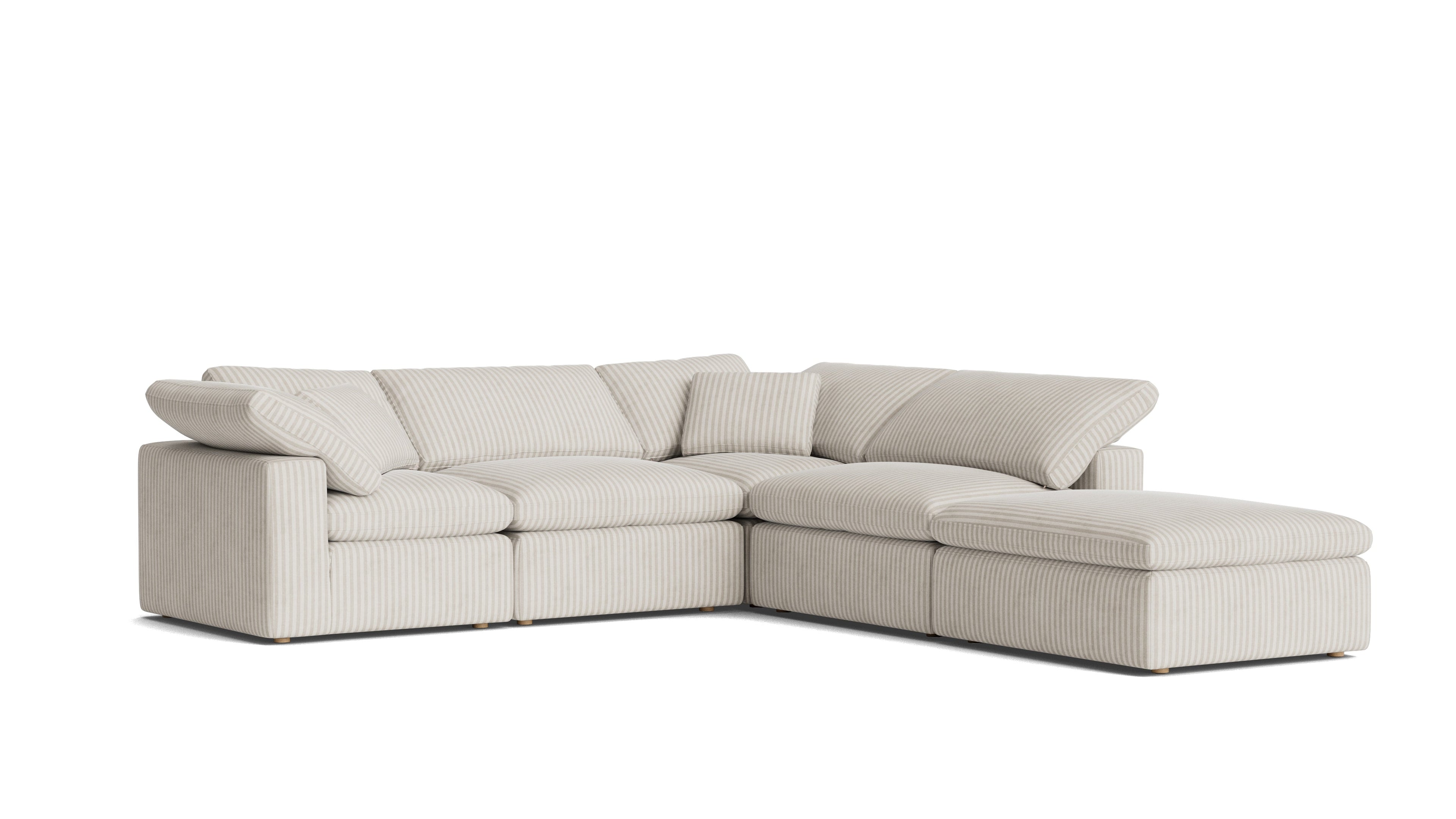 Movie Night™ 5-Piece Modular Sectional, Standard, Newport Stripe