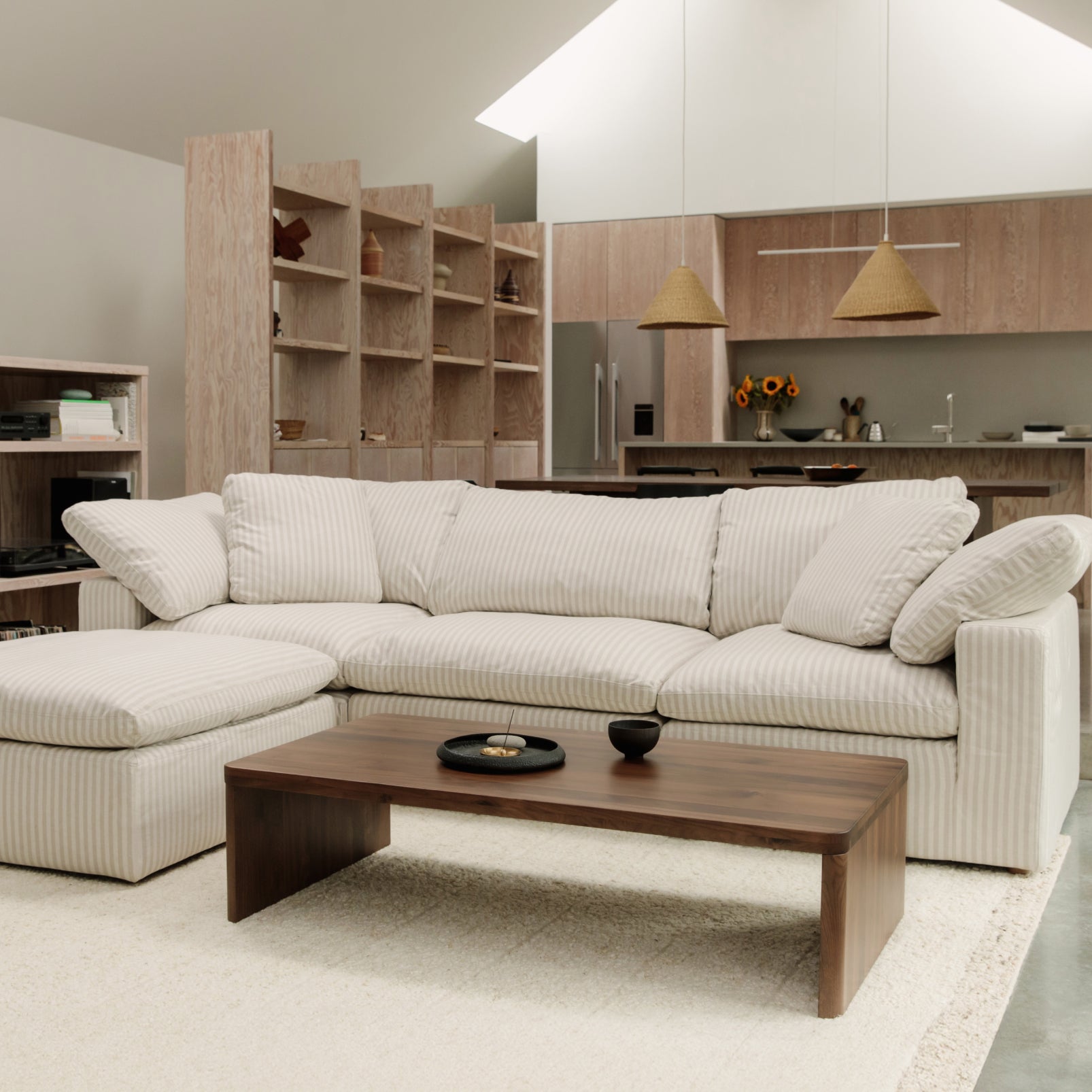 Movie Night™ 4-Piece Modular Sectional, Standard, Newport Stripe