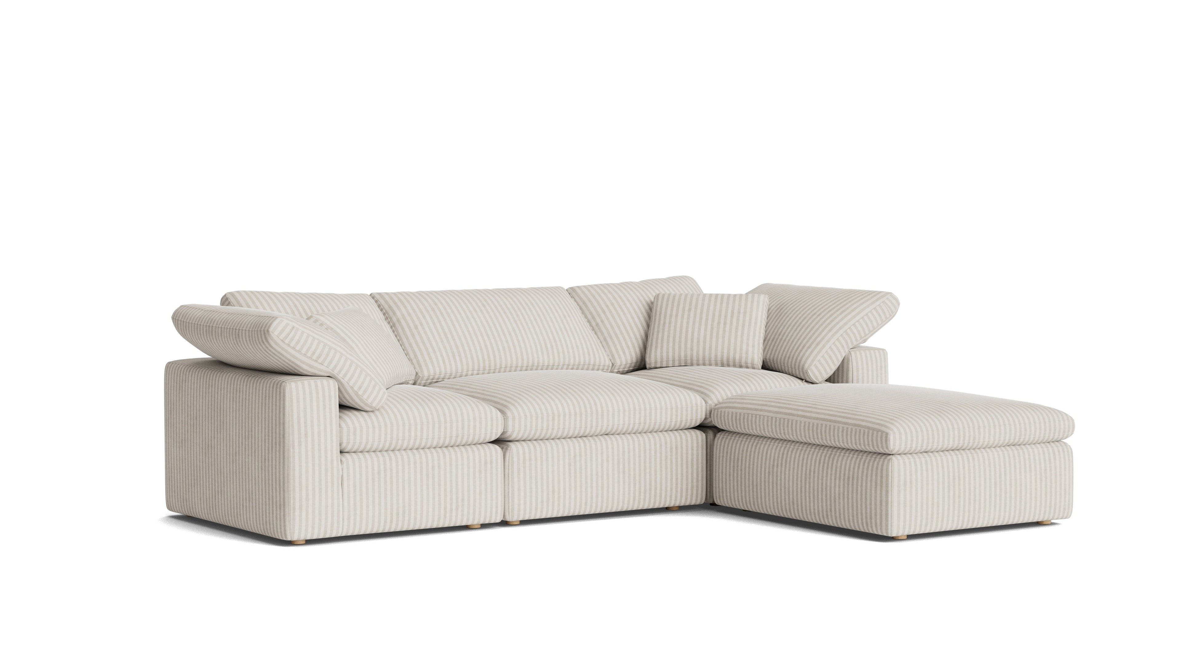 Movie Night™ 4-Piece Modular Sectional, Standard, Newport Stripe