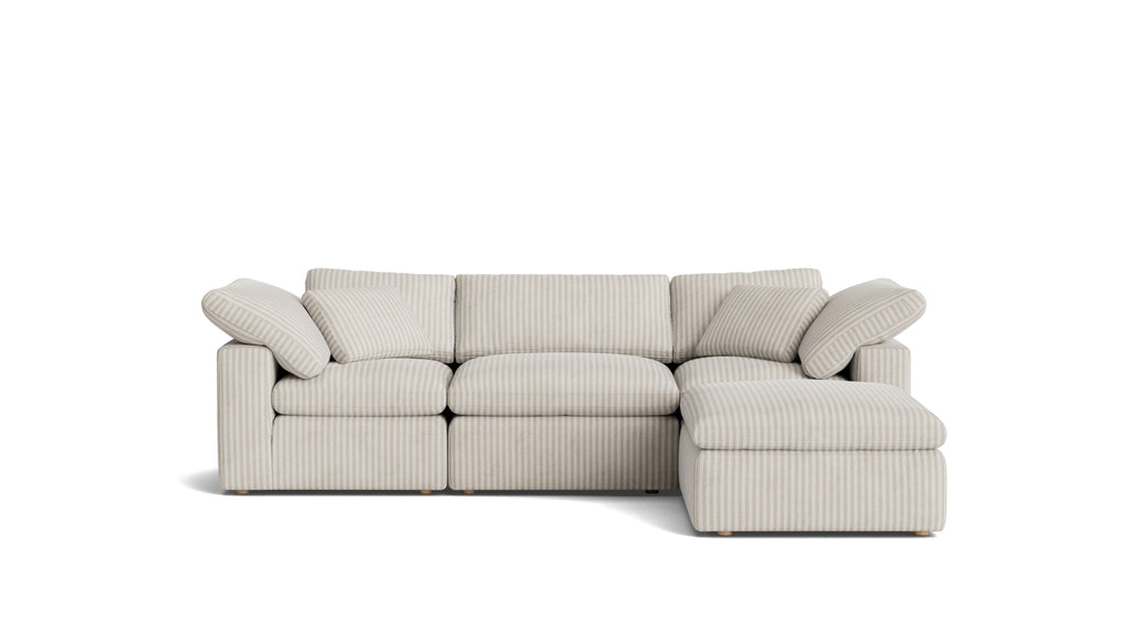 Movie Night™ 4-Piece Modular Sectional, Standard, Newport Stripe
