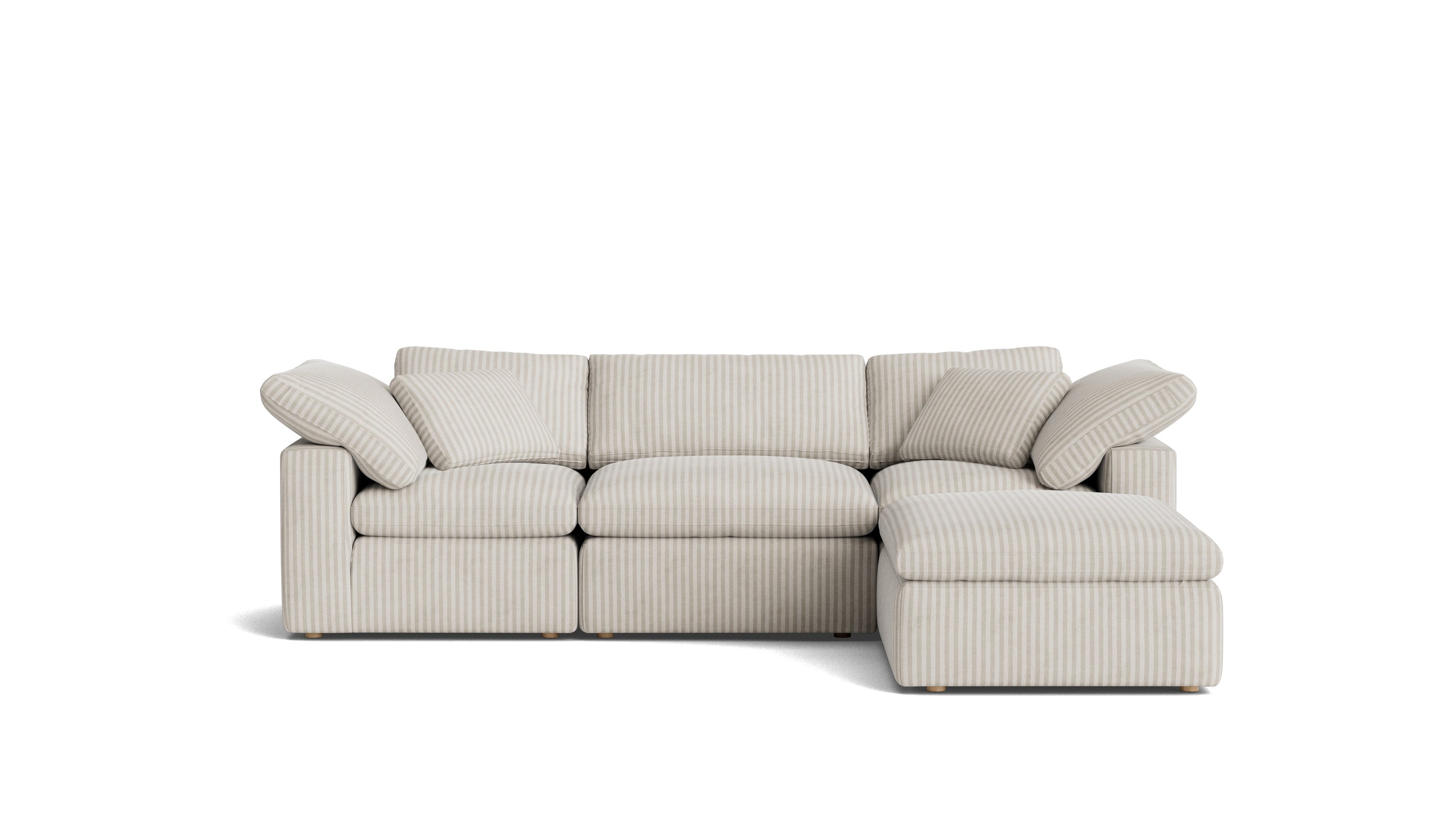 Movie Night™ 4-Piece Modular Sectional, Standard, Newport Stripe