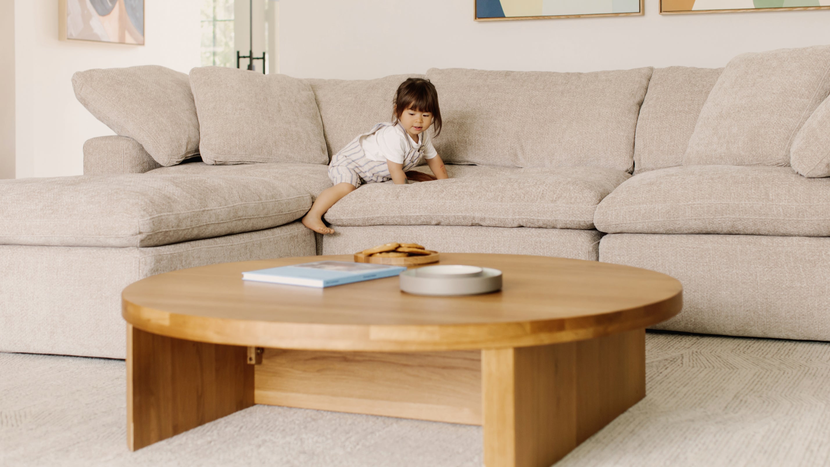 Movie Night™ 4-Piece Modular Sectional, Standard, Champagne