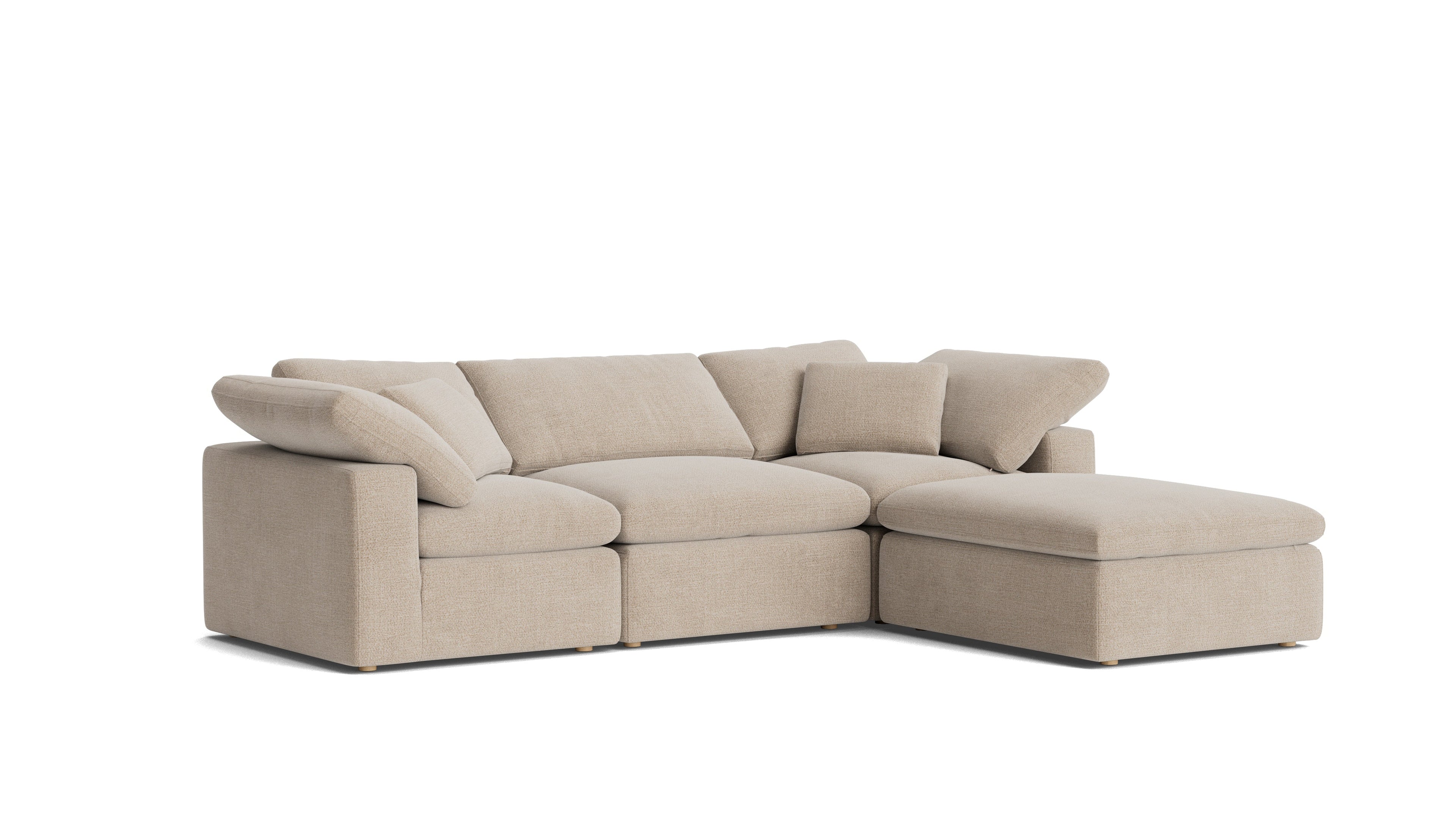 Movie Night™ 4-Piece Modular Sectional, Standard, Champagne