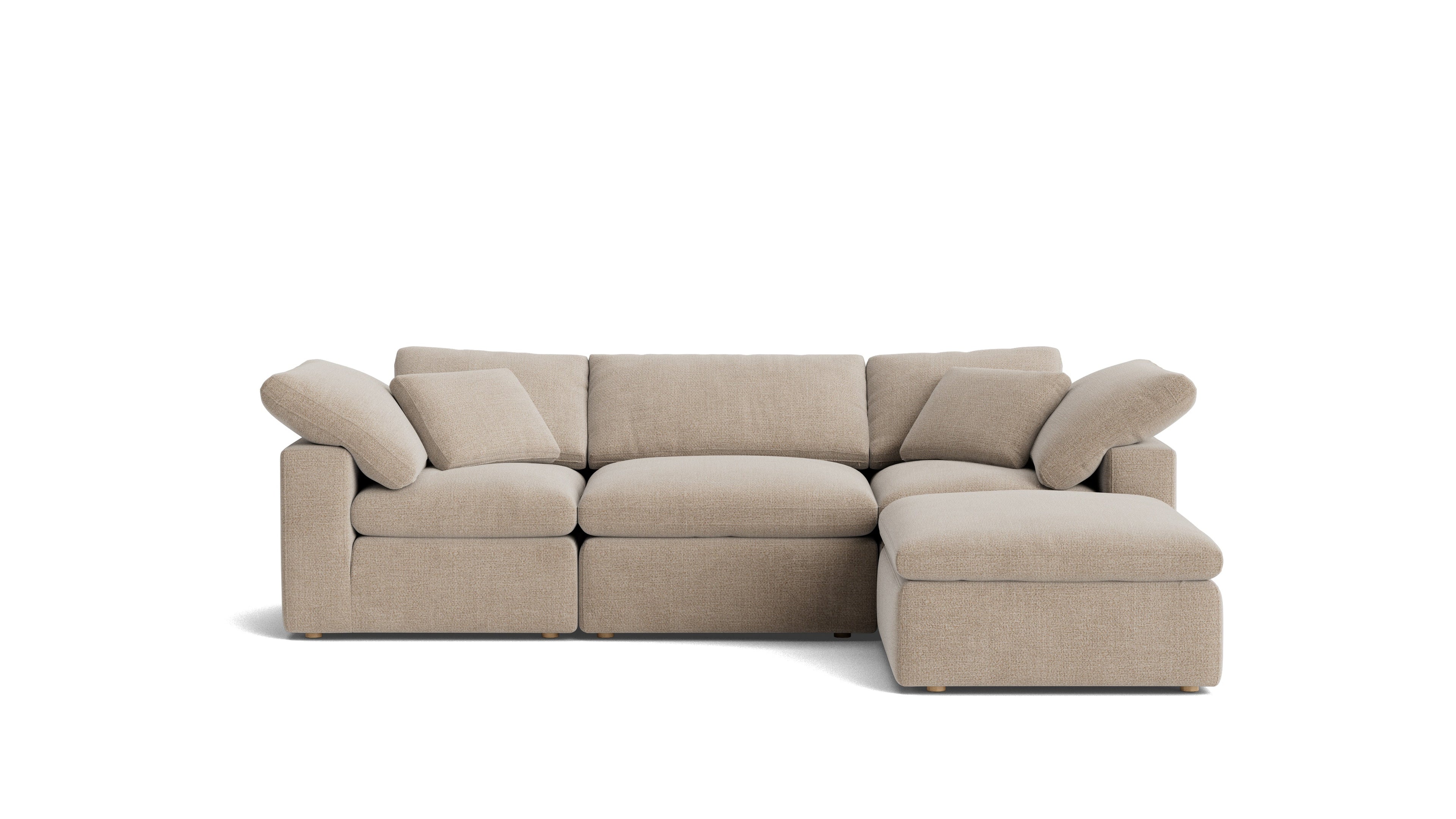 Movie Night™ 4-Piece Modular Sectional, Standard, Champagne