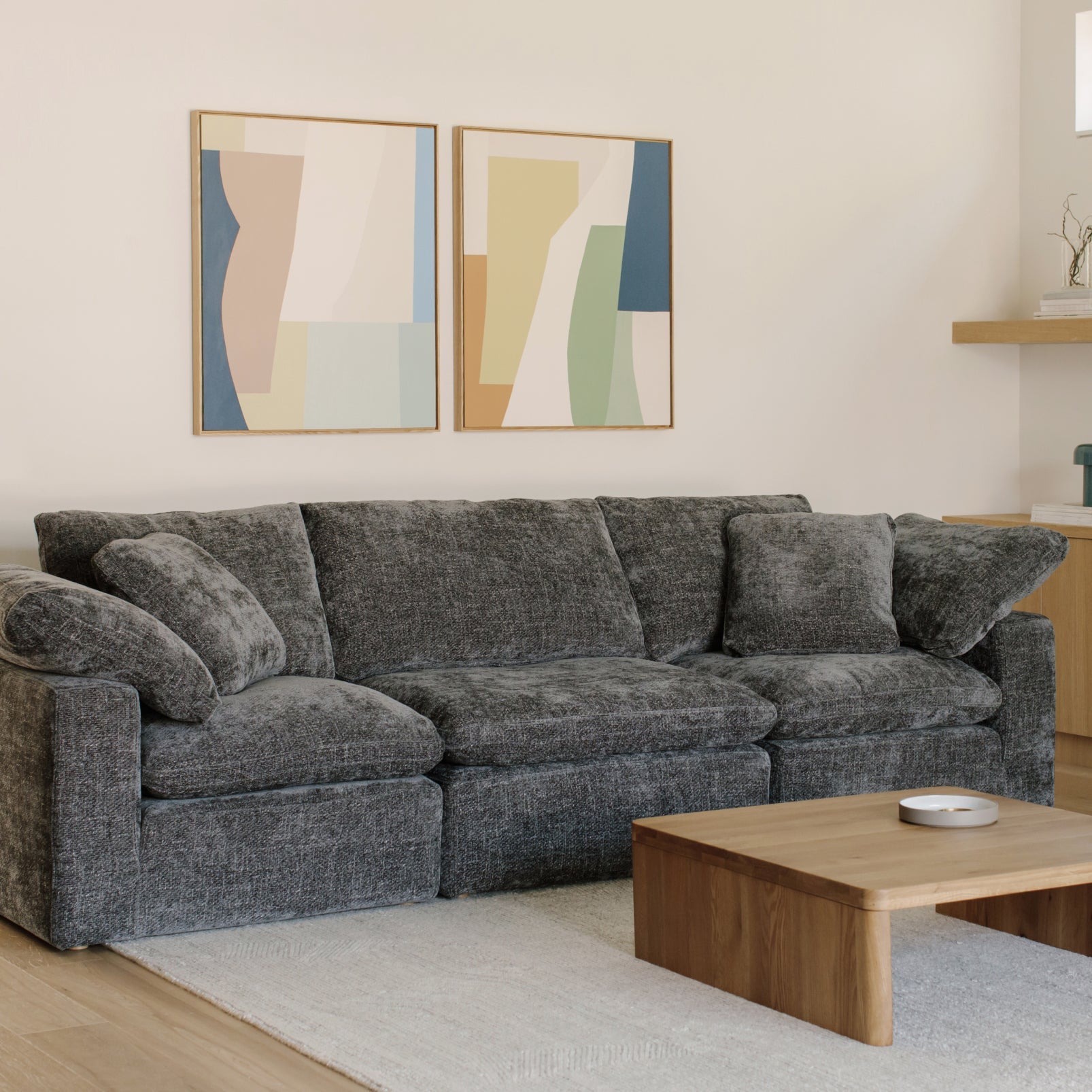 Movie Night™ 3-Piece Modular Sofa, Large, Truffle