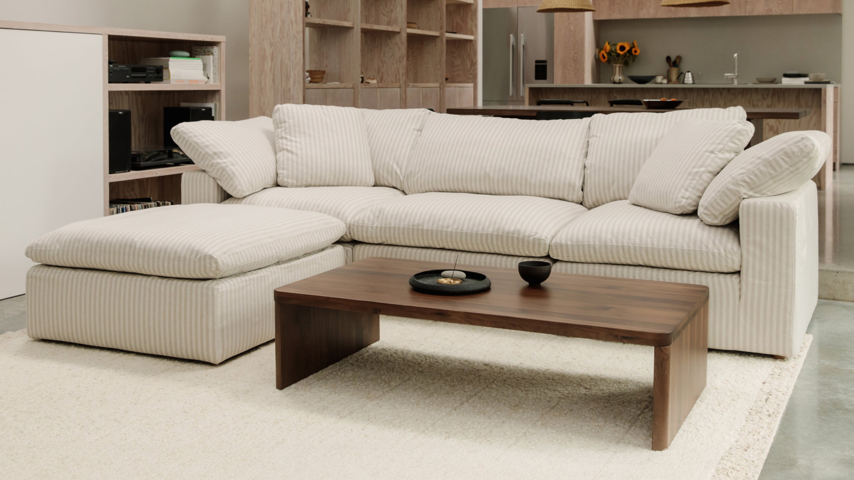 Movie Night™ 3-Piece Modular Sectional, Standard, Newport Stripe