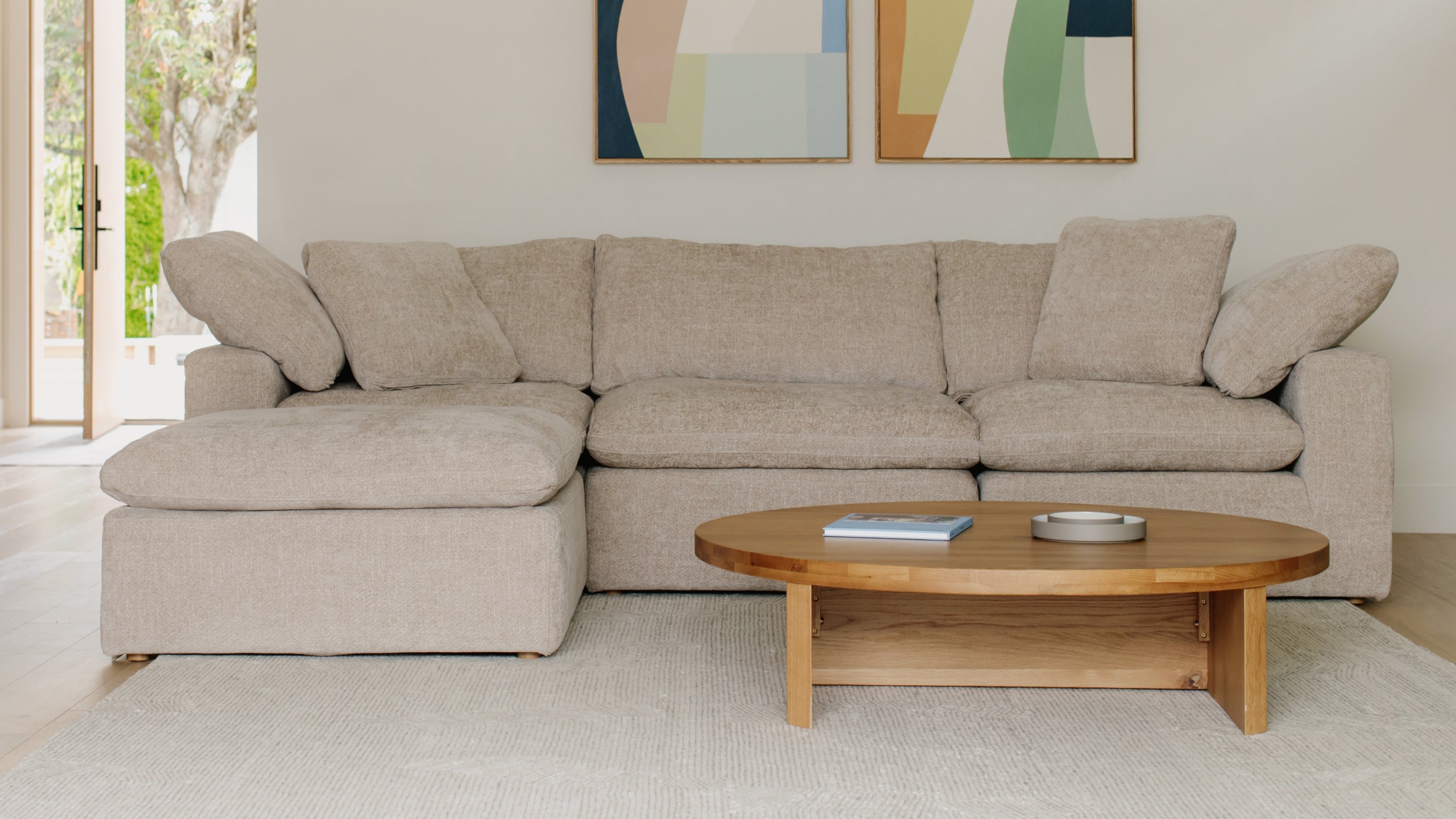 Movie Night™ 3-Piece Modular Sectional, Large, Champagne