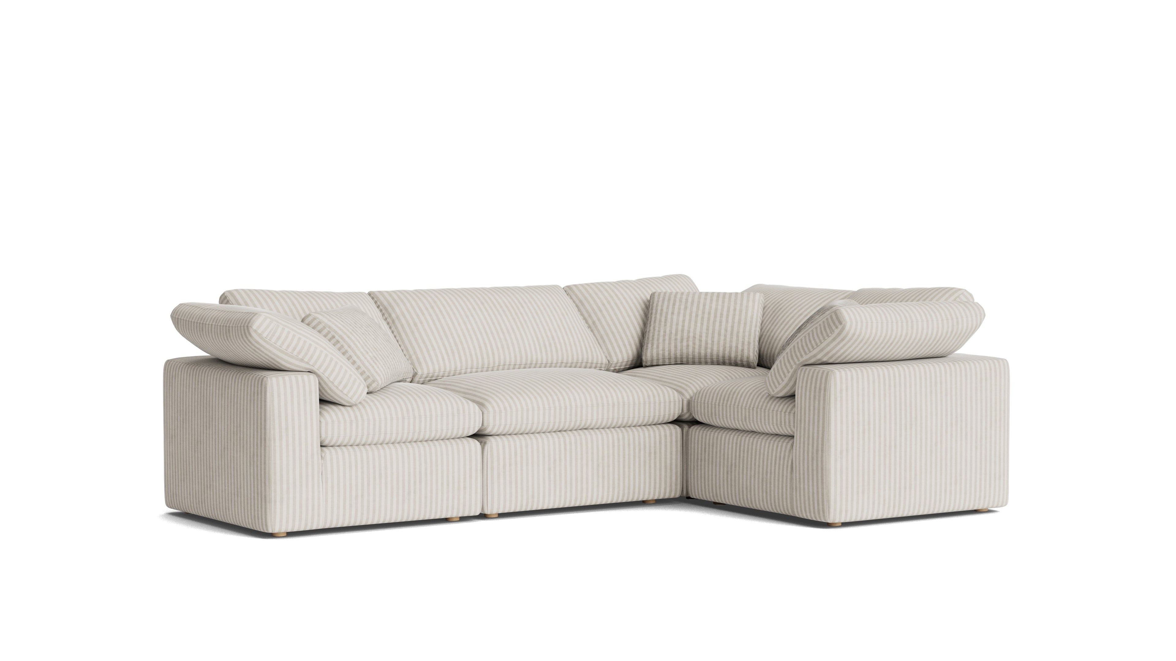 Movie Night™ 4-Piece Modular Sectional Closed, Standard, Newport Stripe