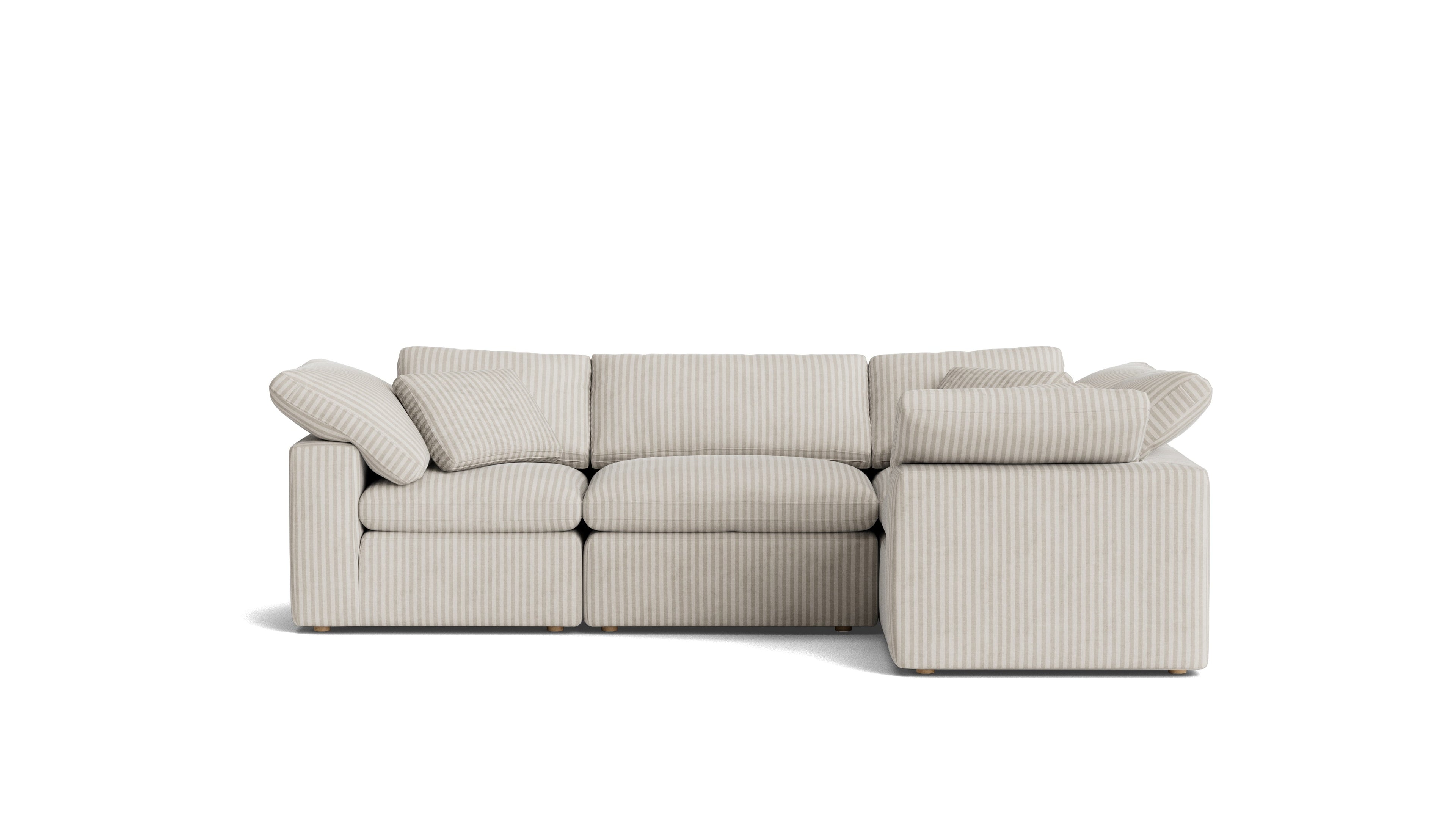 Movie Night™ 4-Piece Modular Sectional Closed, Standard, Newport Stripe