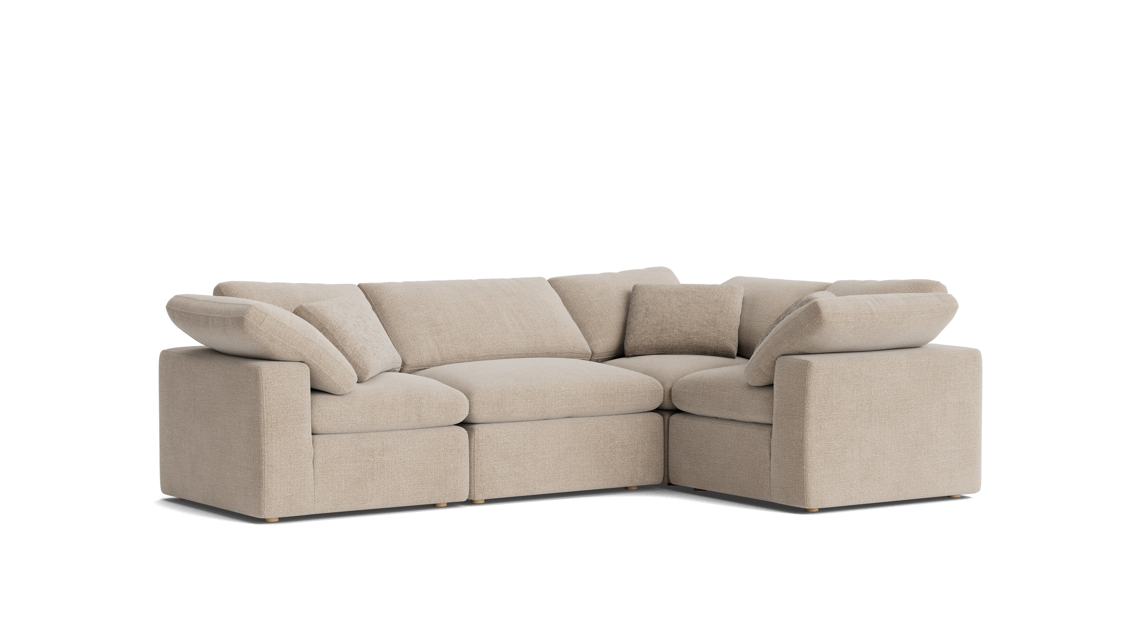 Movie Night™ 4-Piece Modular Sectional Closed, Standard, Champagne