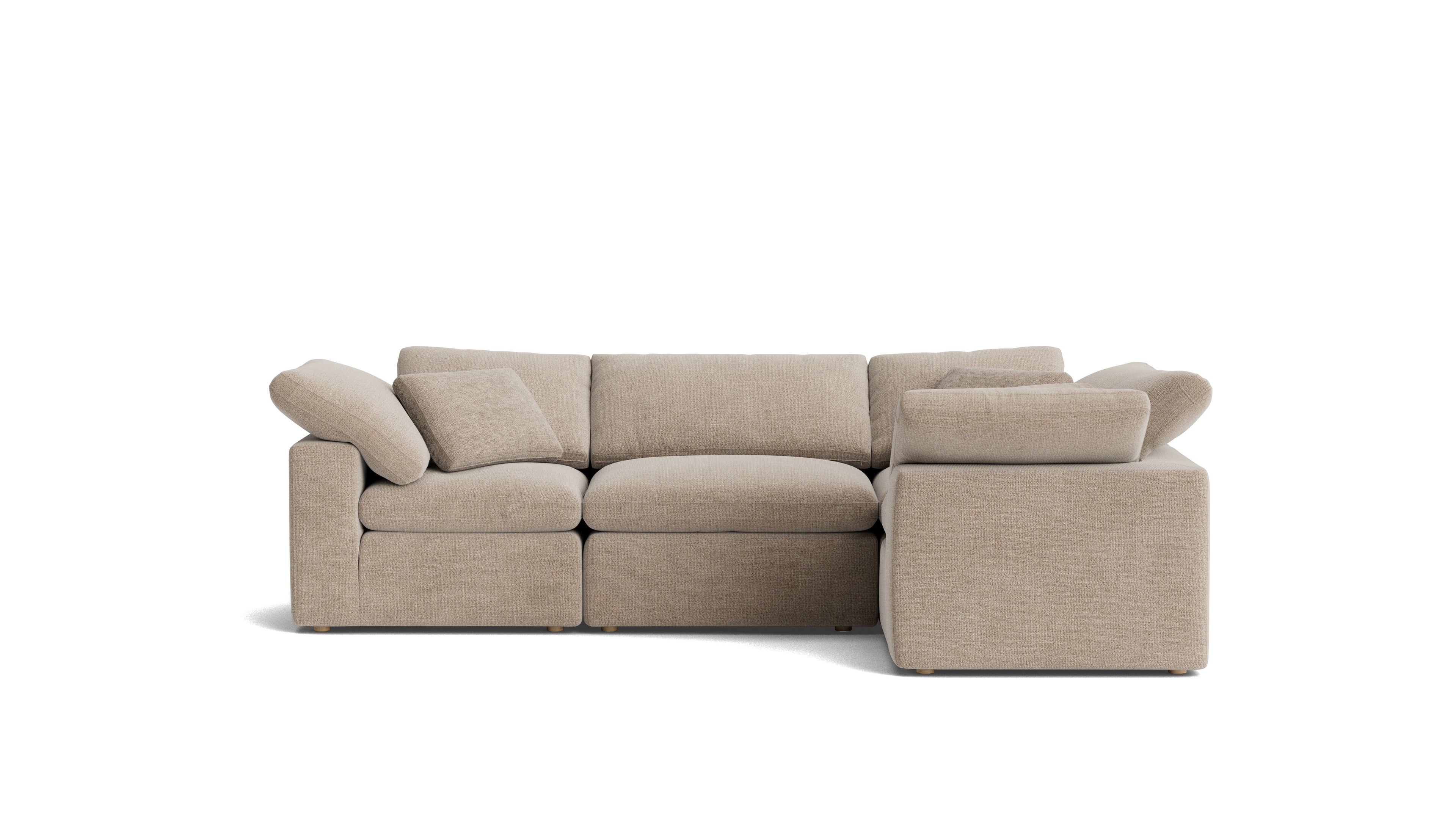 Movie Night™ 4-Piece Modular Sectional Closed, Standard, Champagne