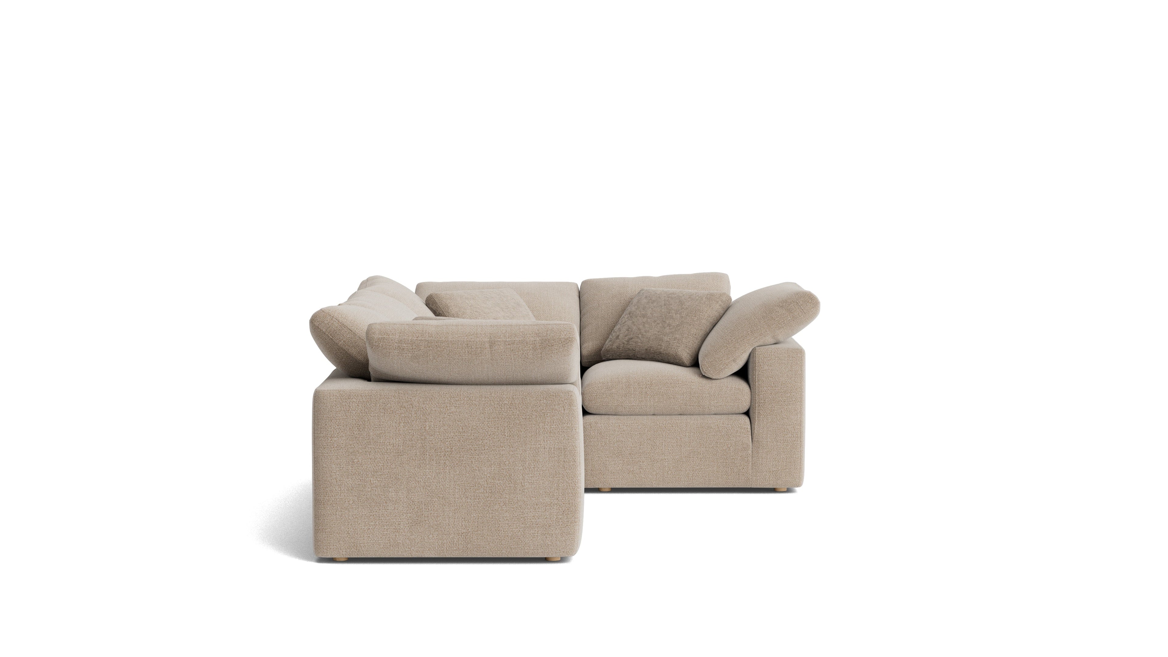 Movie Night™ 4-Piece Modular Sectional Closed, Standard, Champagne