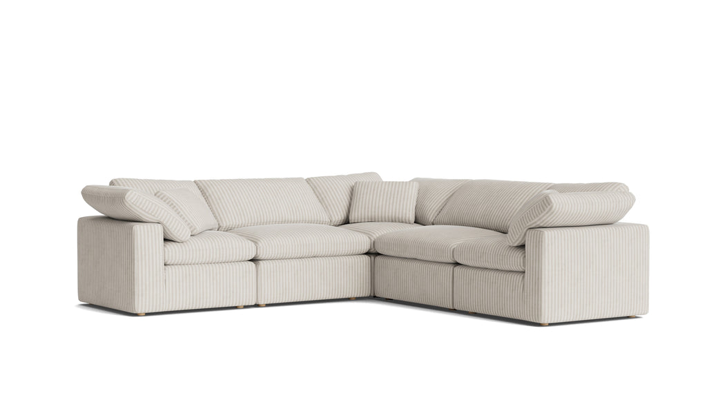 Movie Night™ 5-Piece Modular Sectional Closed, Standard, Newport Stripe