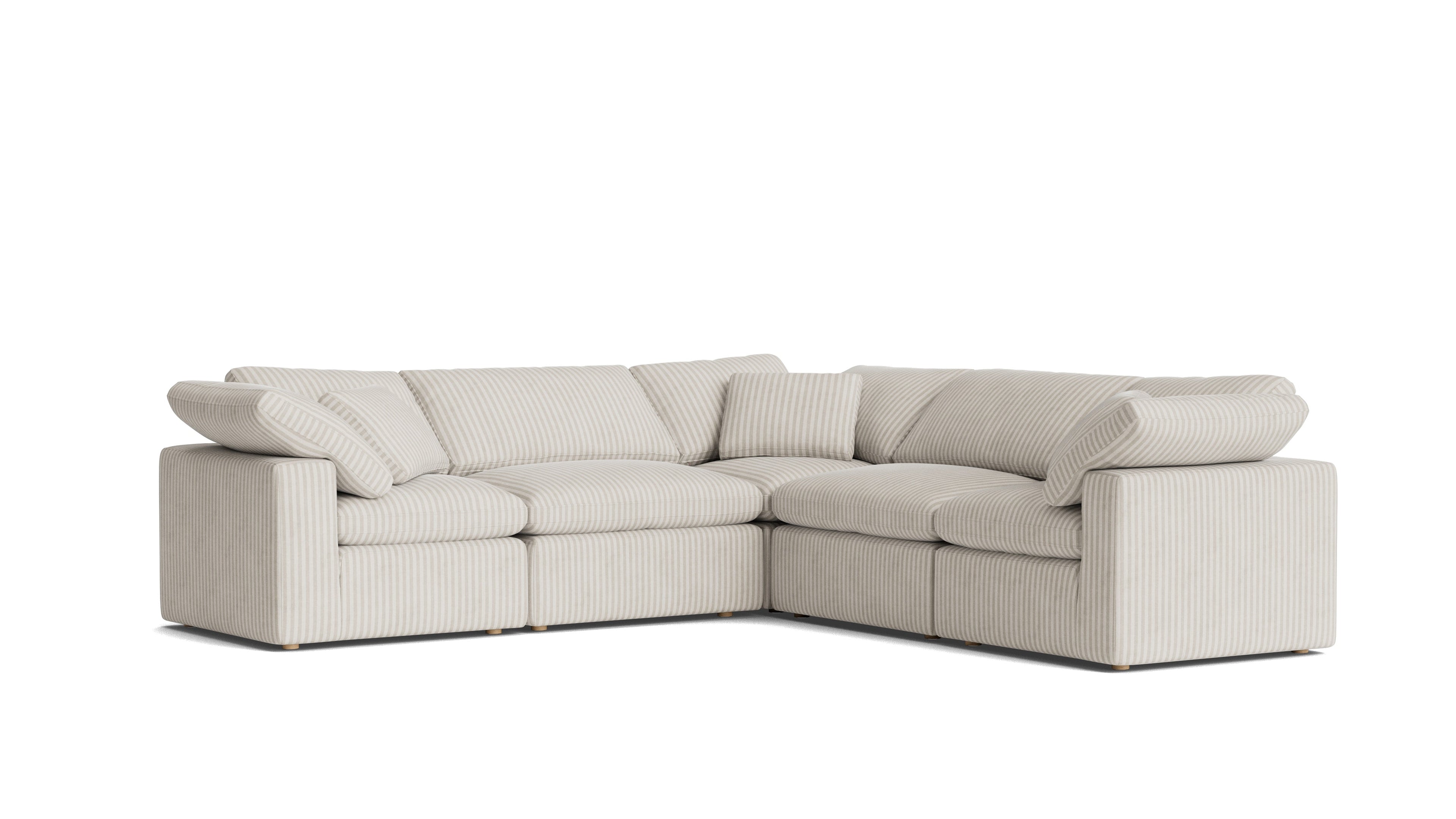 Movie Night™ 5-Piece Modular Sectional Closed, Standard, Newport Stripe