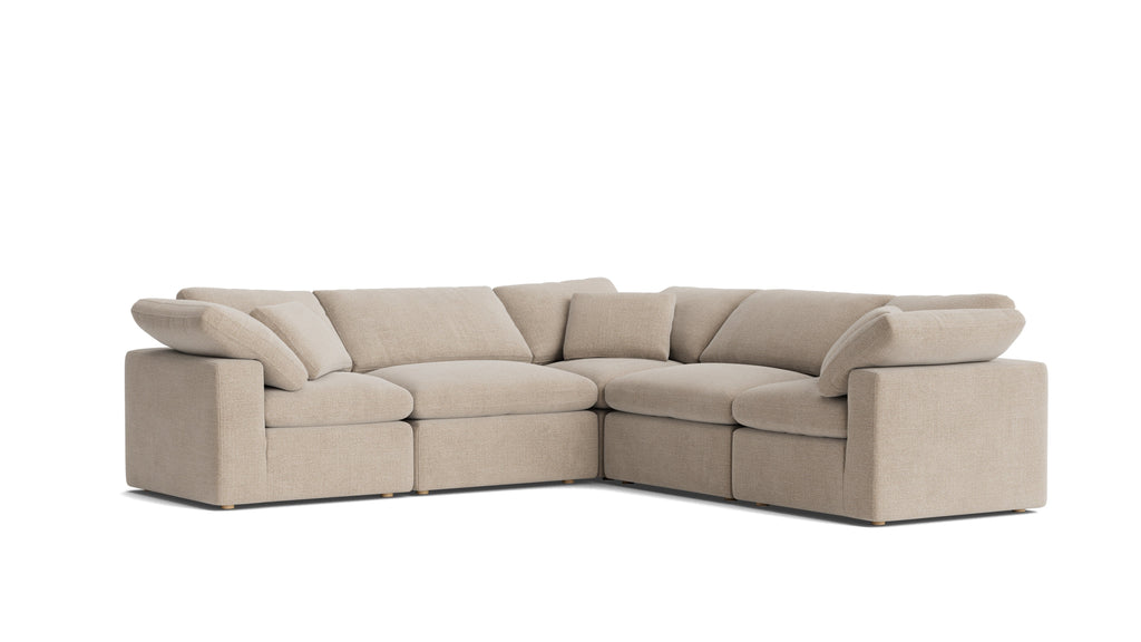 Movie Night™ 5-Piece Modular Sectional Closed, Standard, Champagne