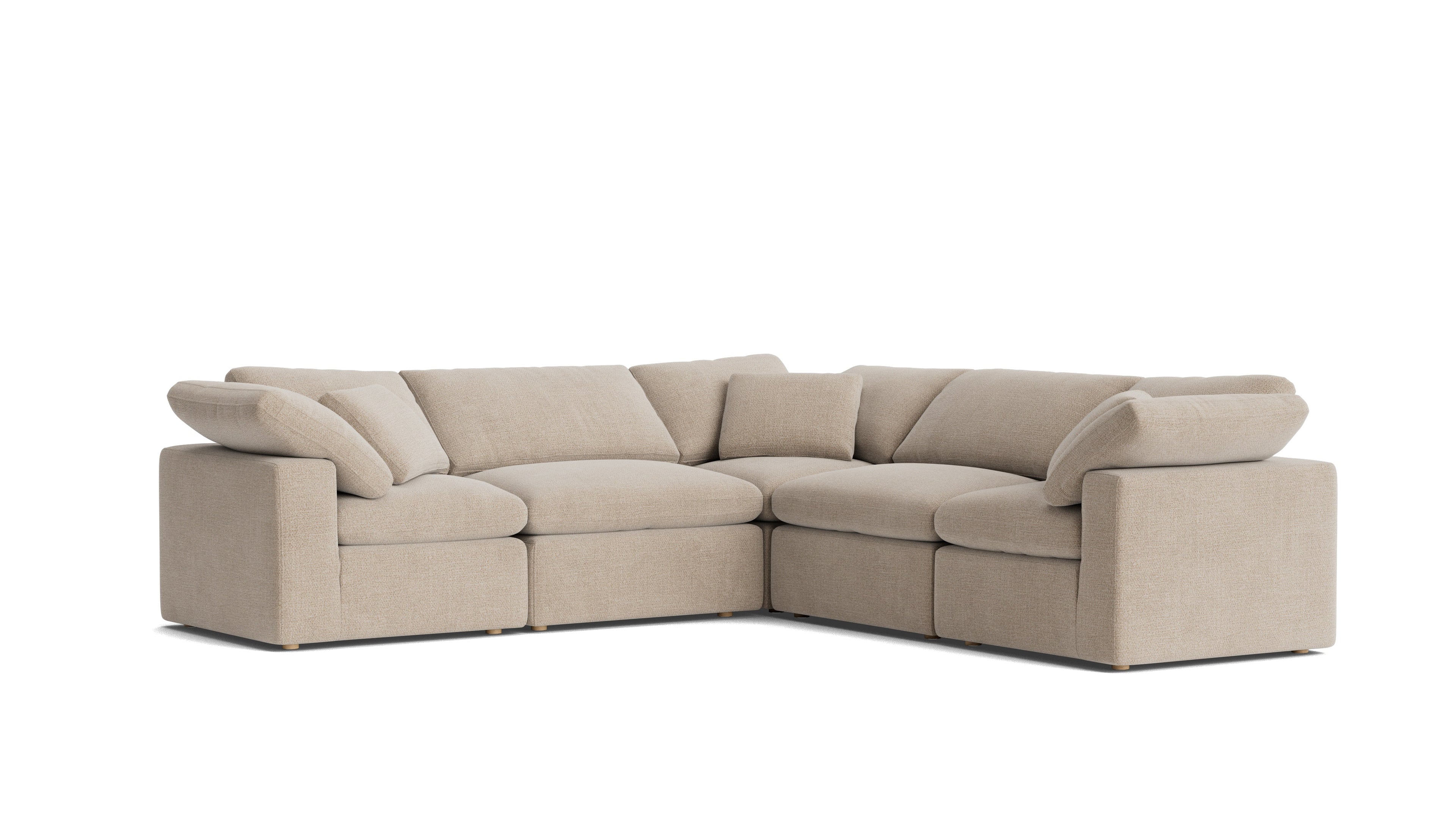 Movie Night™ 5-Piece Modular Sectional Closed, Standard, Champagne