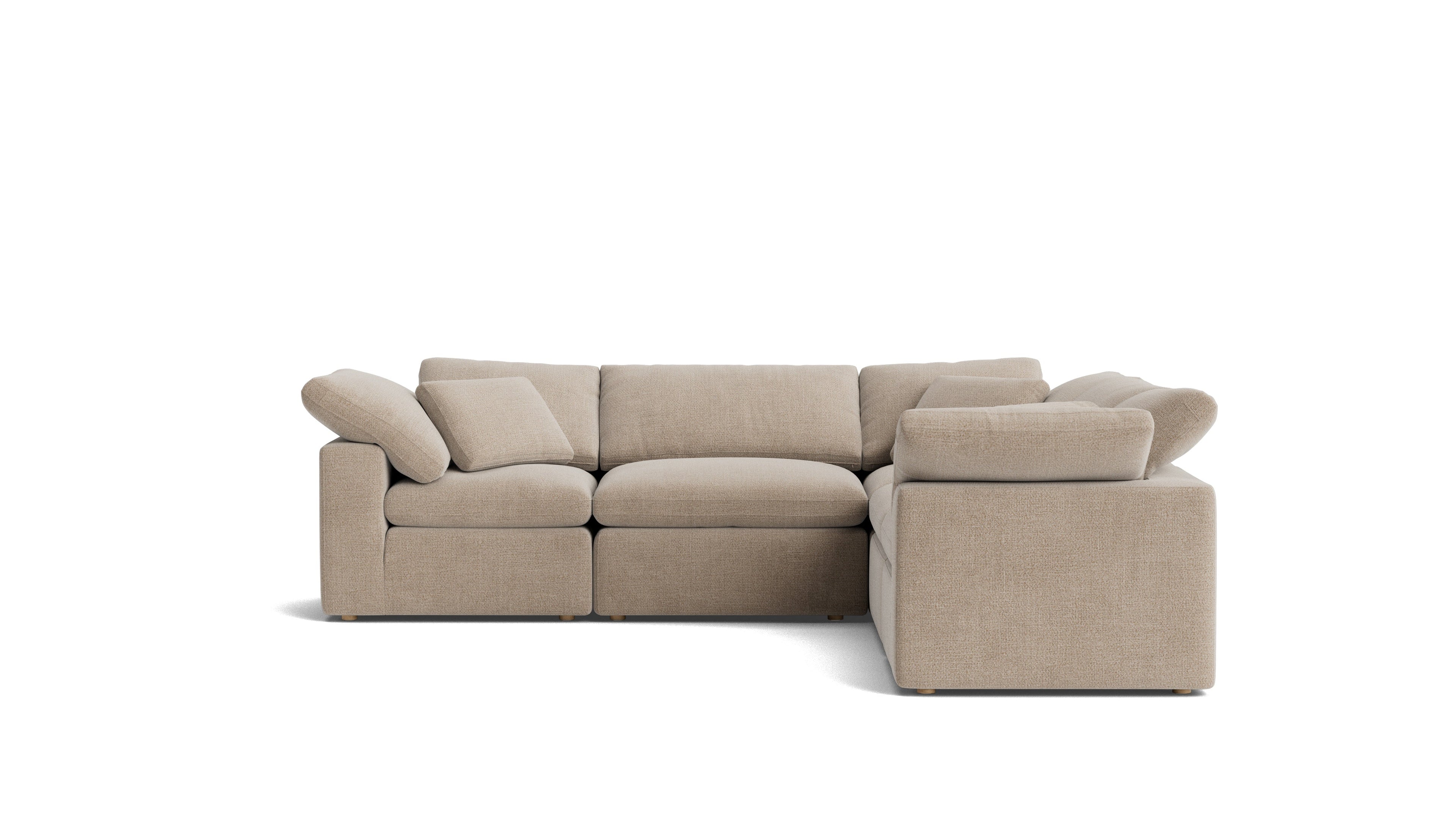 Movie Night™ 5-Piece Modular Sectional Closed, Standard, Champagne