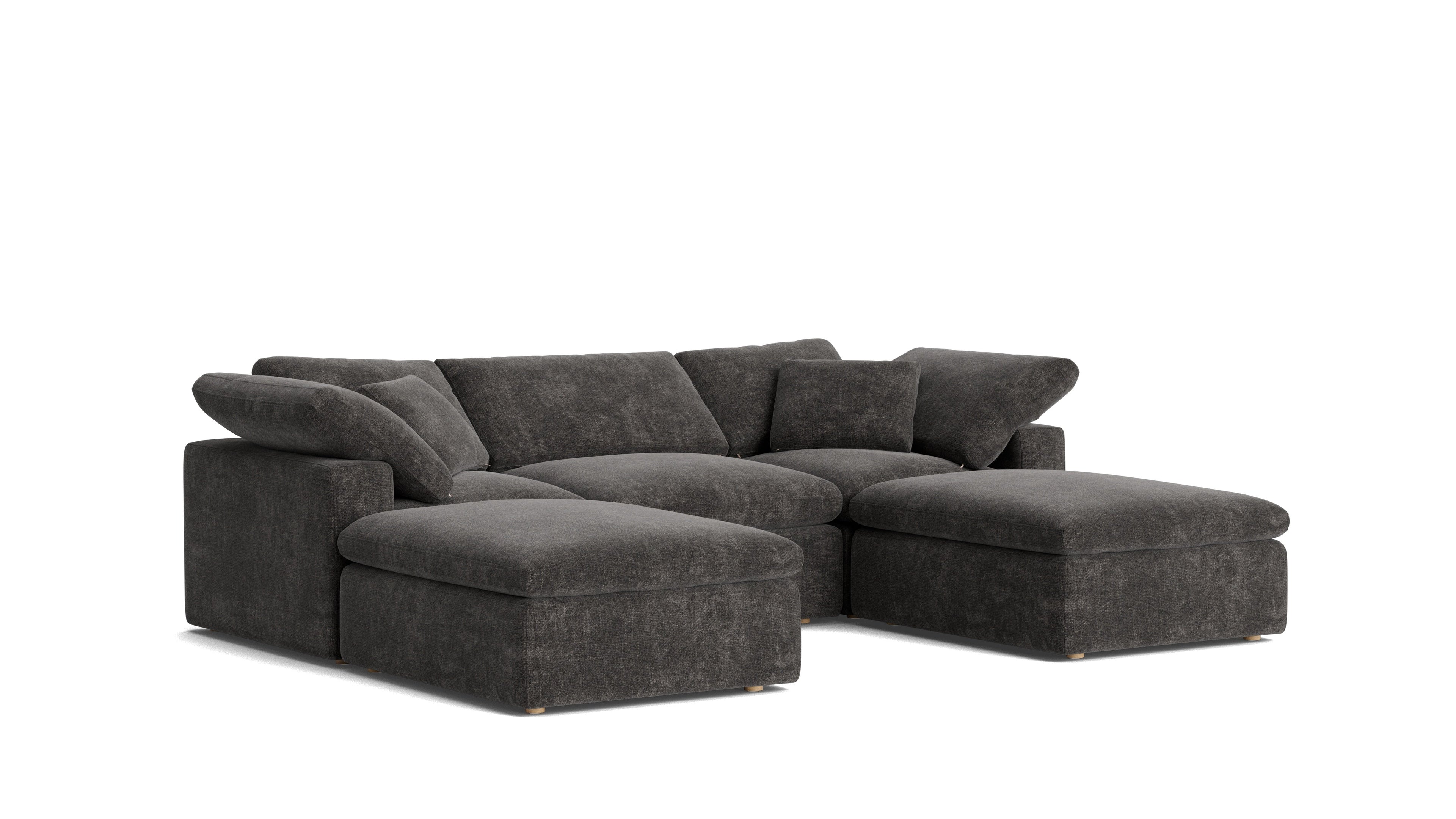 Movie Night™ 5-Piece Modular U-Shaped Sectional, Standard, Truffle