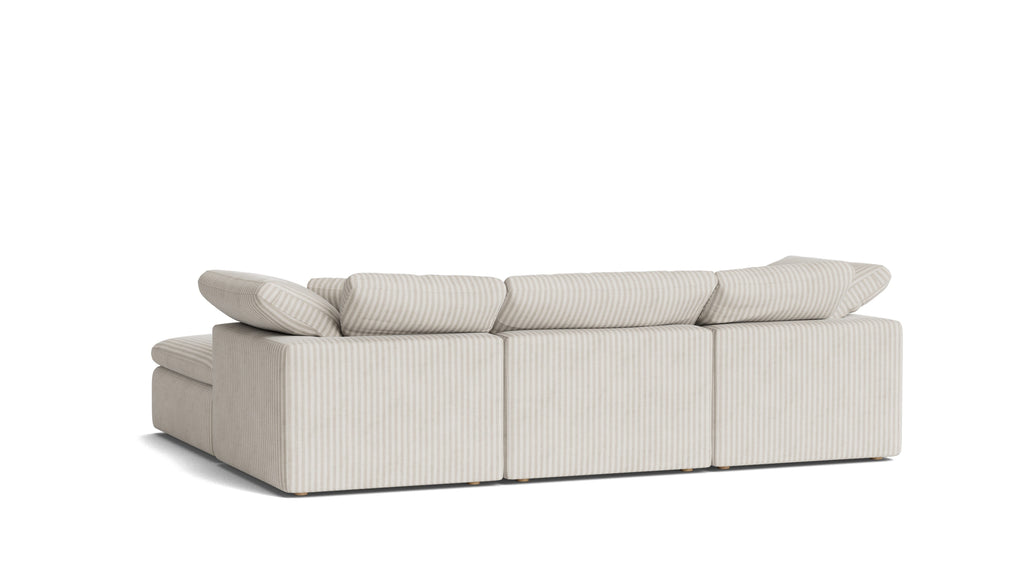Movie Night™ 5-Piece Modular U-Shaped Sectional, Standard, Newport Stripe