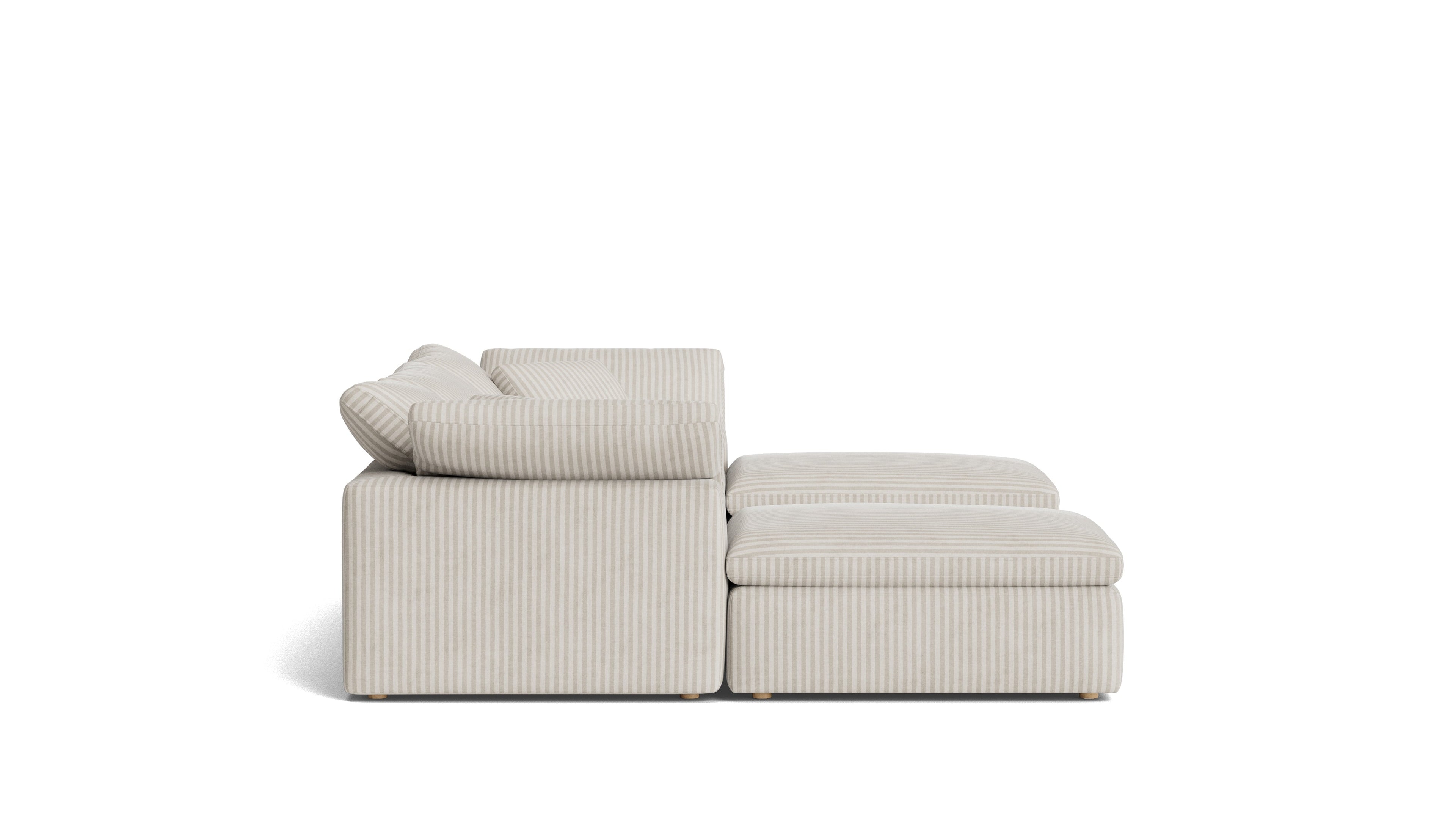 Movie Night™ 5-Piece Modular U-Shaped Sectional, Standard, Newport Stripe