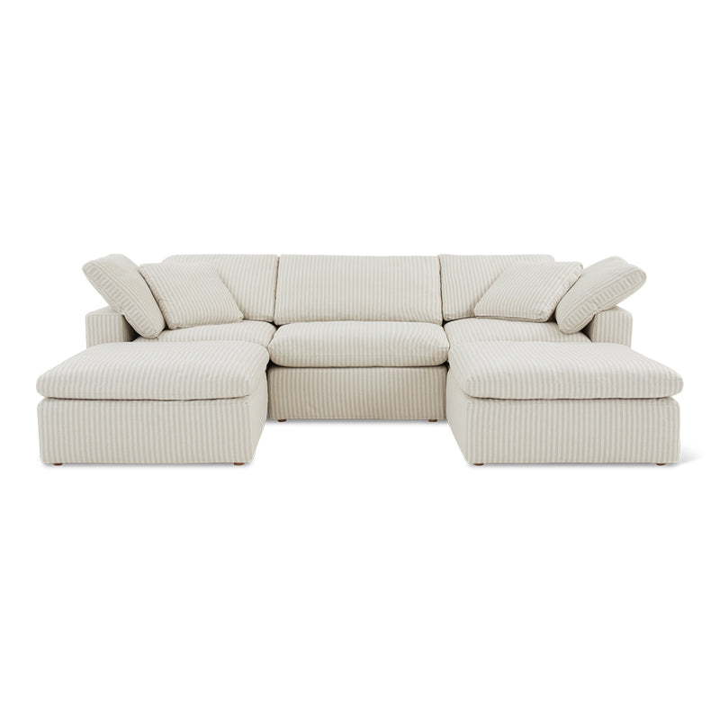 Movie Night™ 5-Piece Modular U-Shaped Sectional, Standard, Newport Stripe