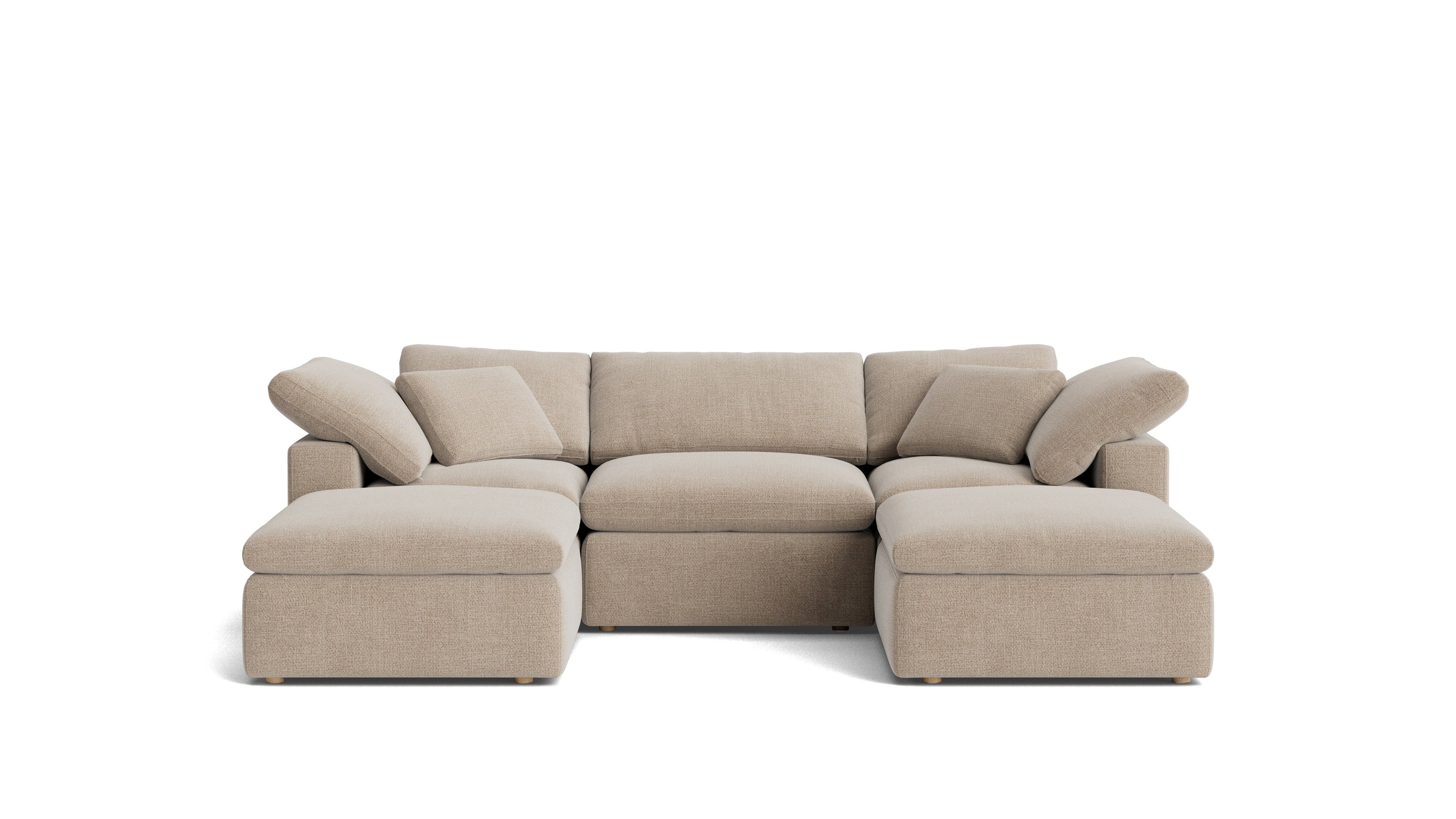 Movie Night™ 5-Piece Modular U-Shaped Sectional, Standard, Champagne