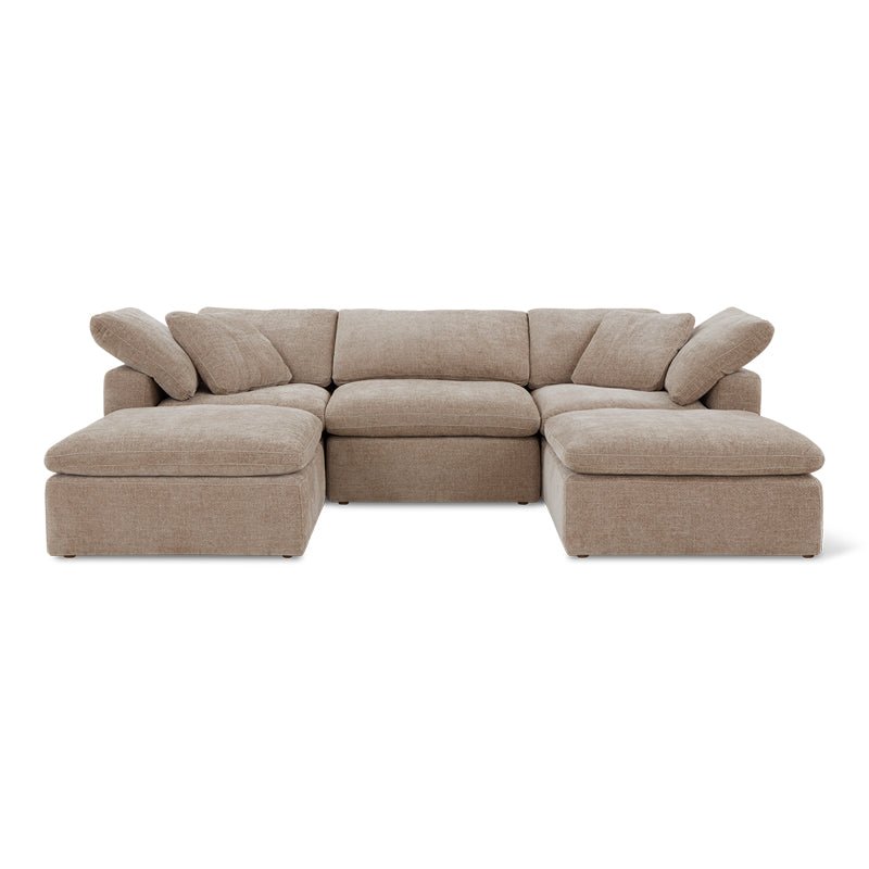Movie Night™ 5-Piece Modular U-Shaped Sectional, Standard, Champagne