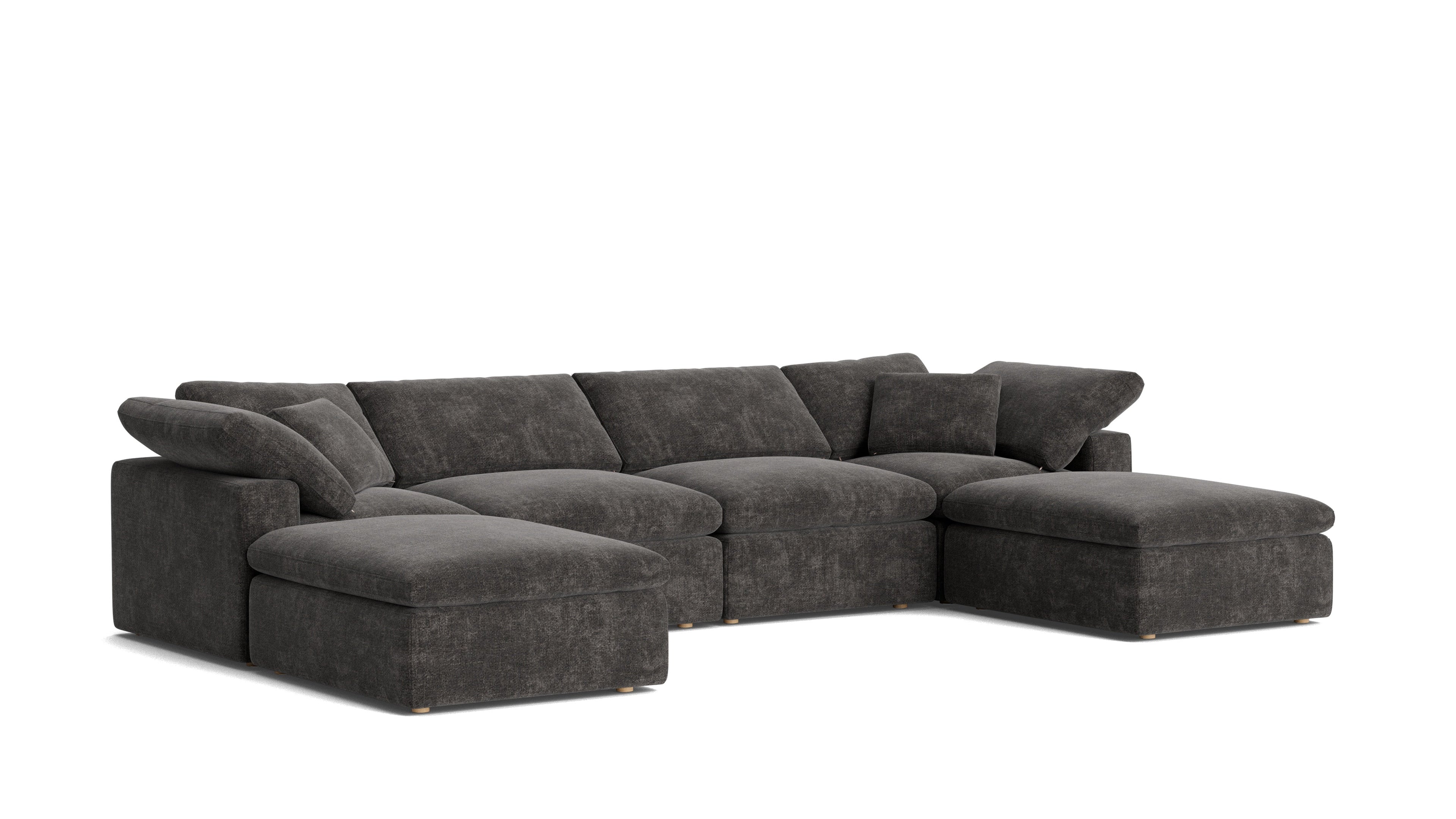 Movie Night™ 6-Piece Modular U-Shaped Sectional, Standard, Truffle