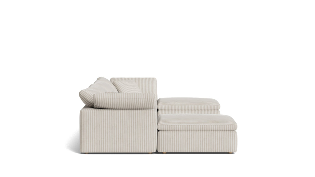 Movie Night™ 6-Piece Modular U-Shaped Sectional, Standard, Newport Stripe