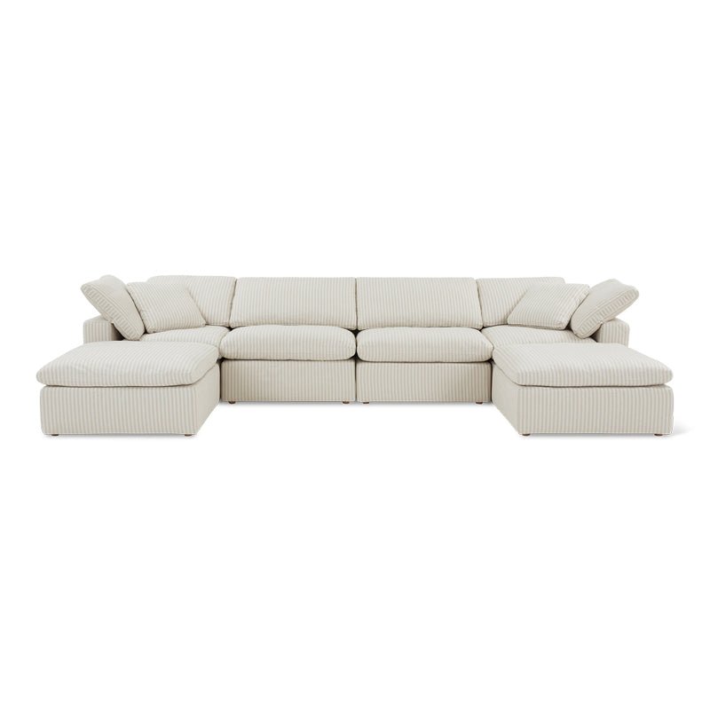 Movie Night™ 6-Piece Modular U-Shaped Sectional, Standard, Newport Stripe