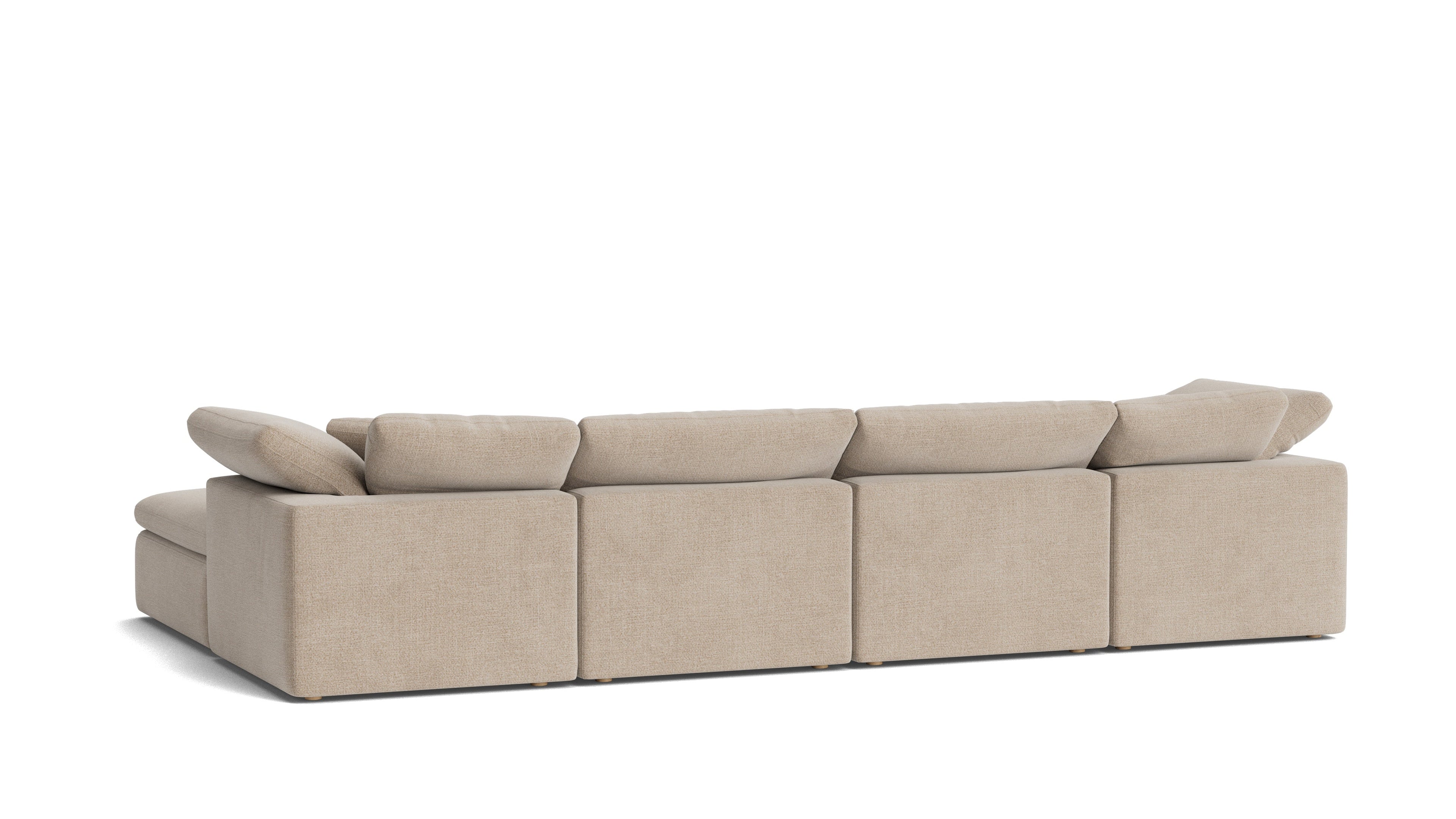 Movie Night™ 6-Piece Modular U-Shaped Sectional, Standard, Champagne