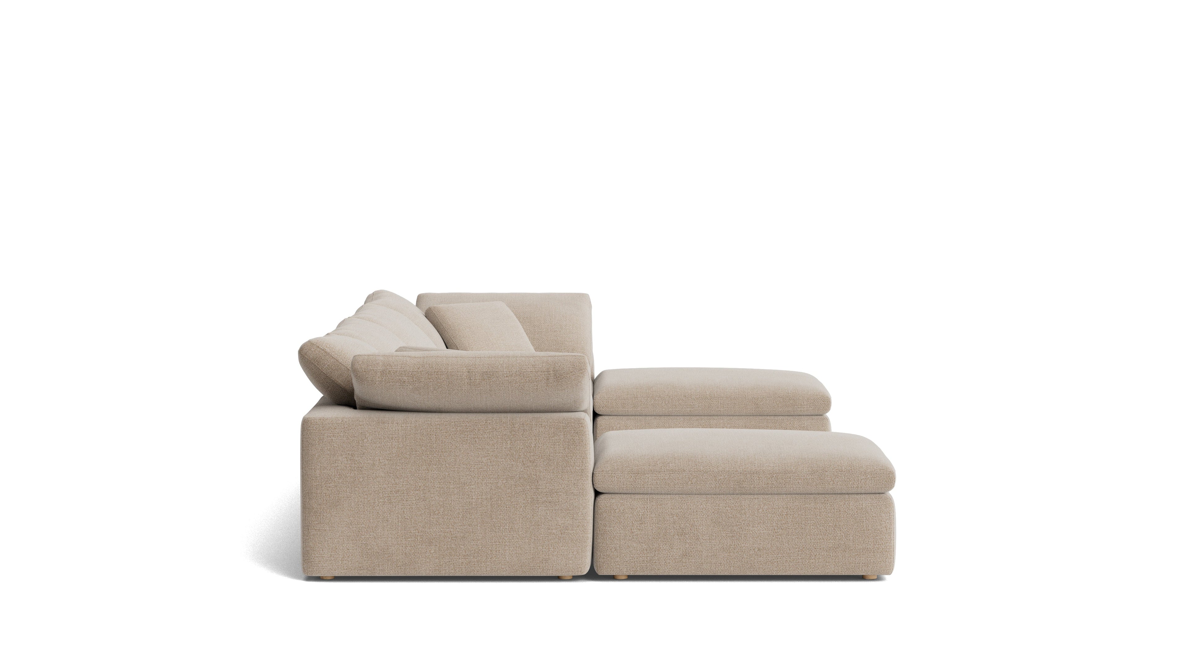 Movie Night™ 6-Piece Modular U-Shaped Sectional, Standard, Champagne