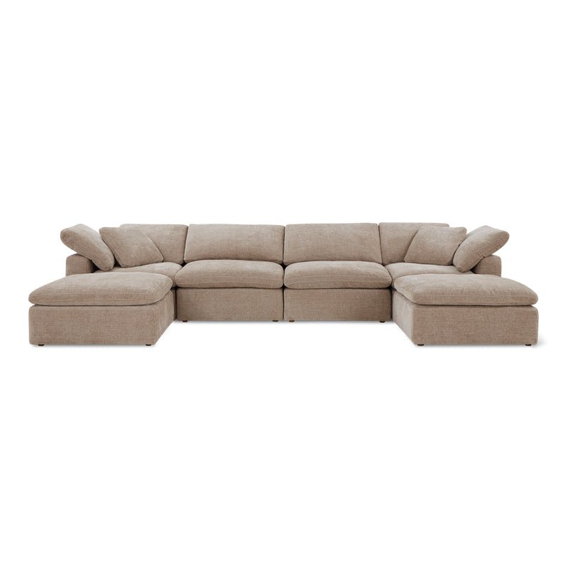 Movie Night™ 6-Piece Modular U-Shaped Sectional, Standard, Champagne