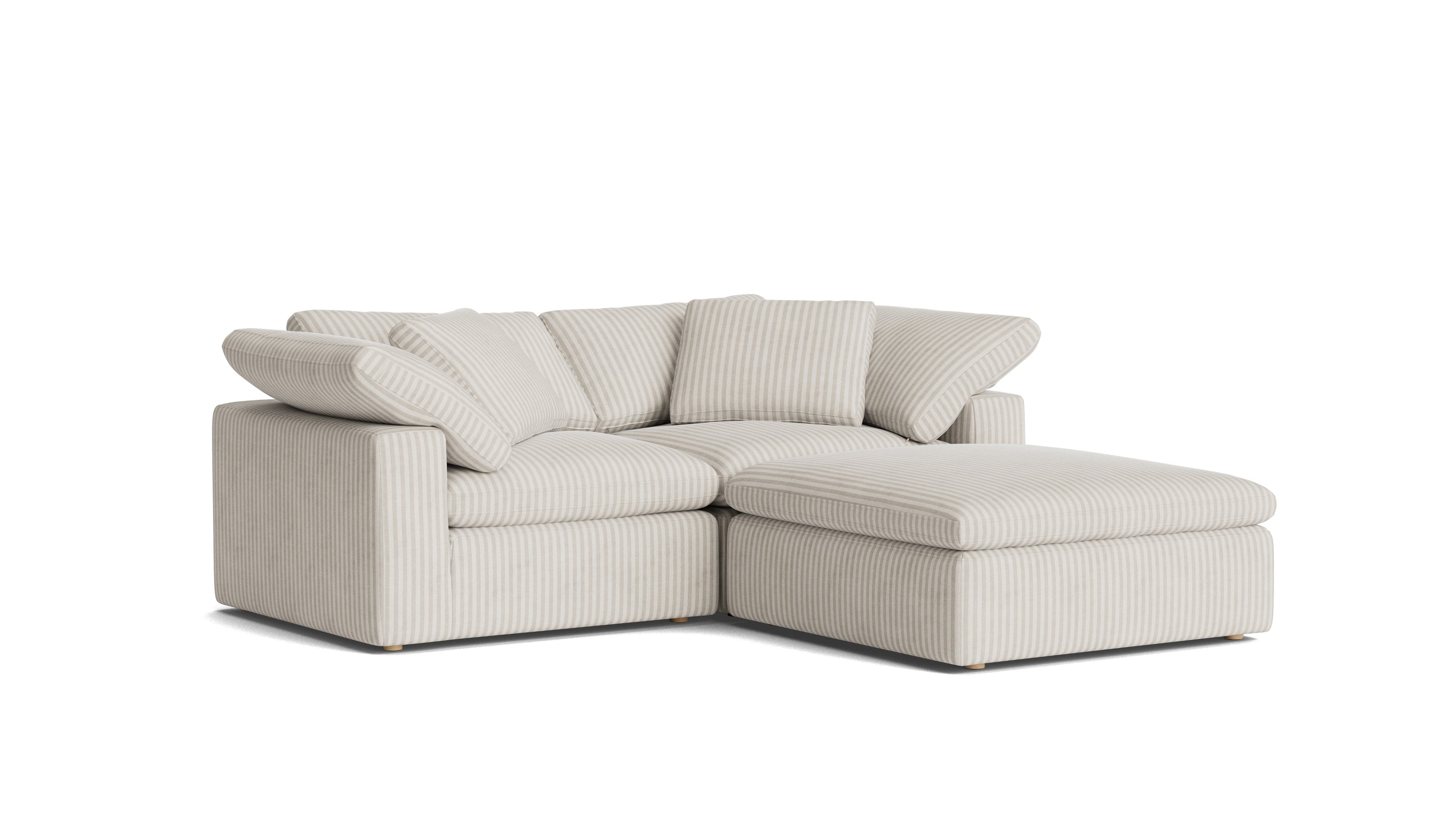 Movie Night™ 3-Piece Modular Sectional, Large, Newport Stripe