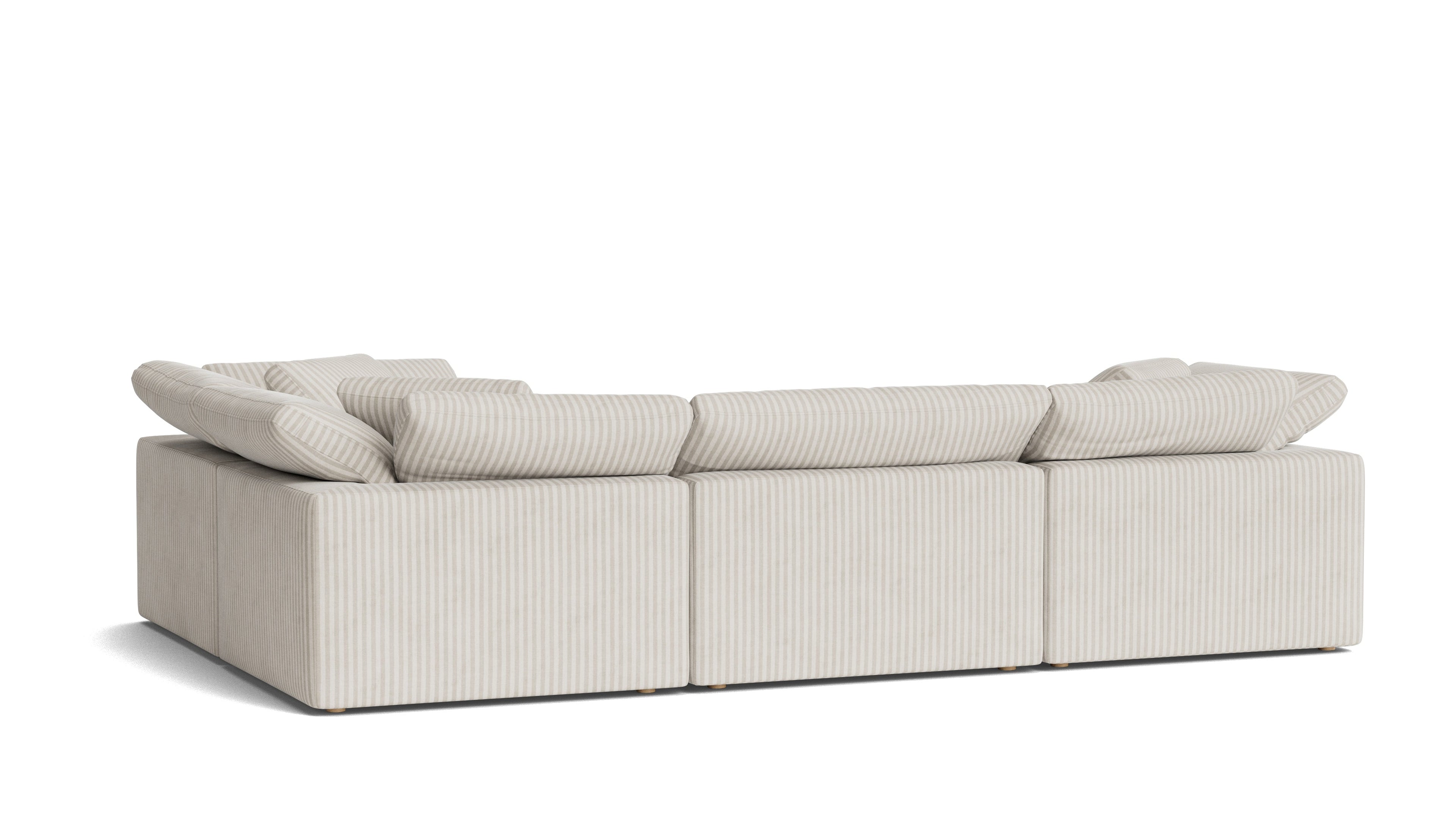 Movie Night™ 4-Piece Modular Sectional Closed, Large, Newport Stripe