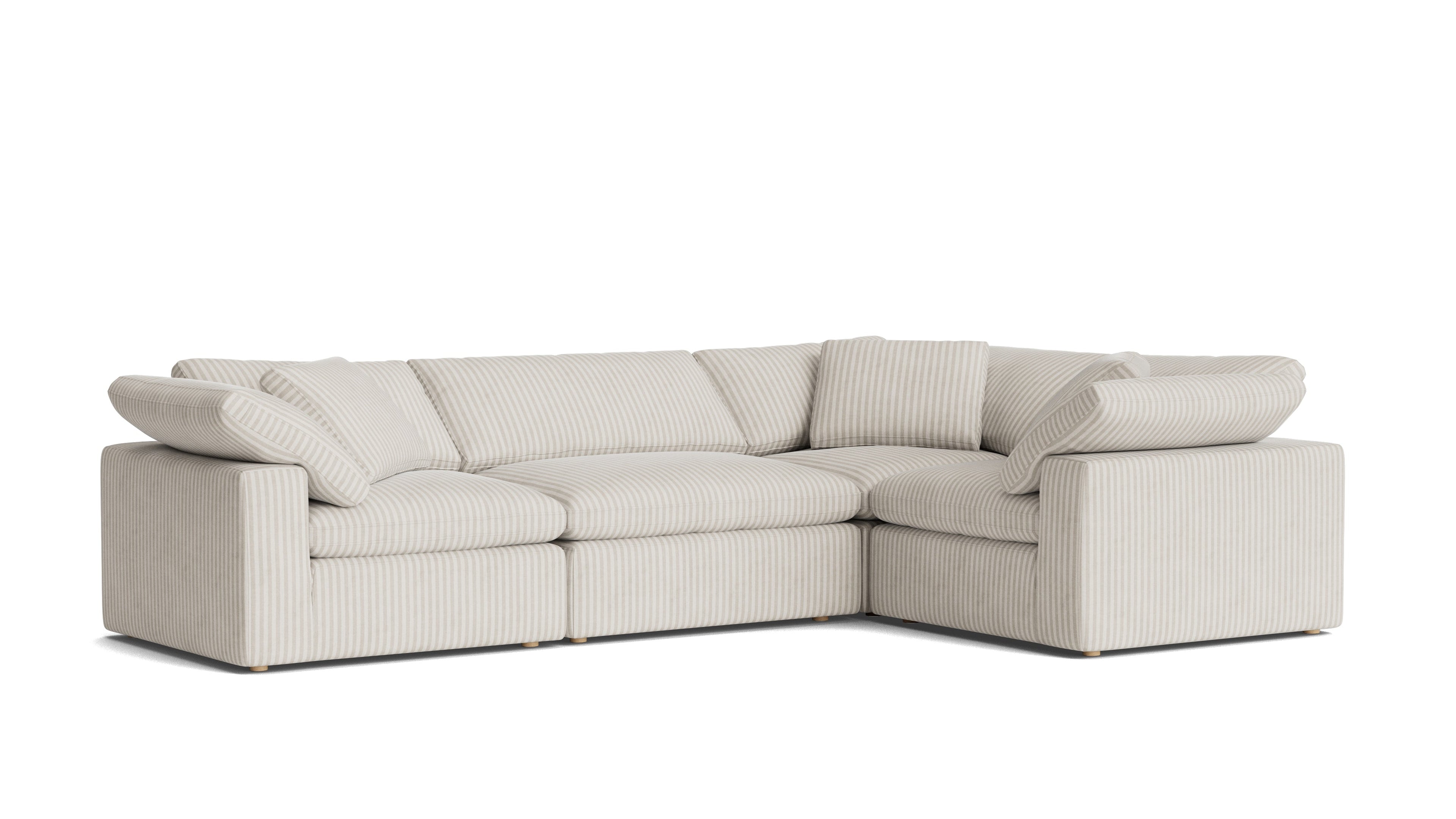 Movie Night™ 4-Piece Modular Sectional Closed, Large, Newport Stripe