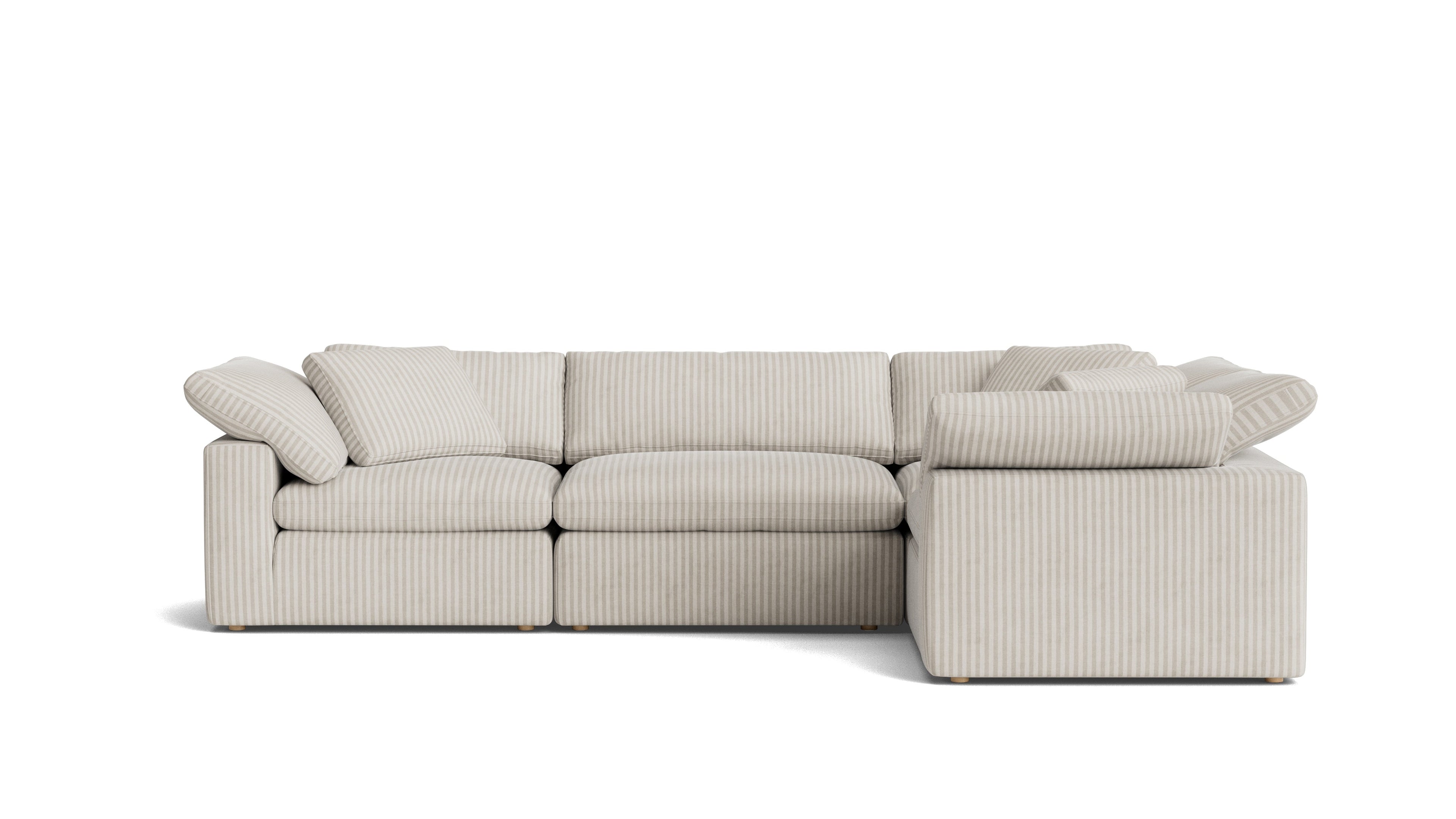 Movie Night™ 4-Piece Modular Sectional Closed, Large, Newport Stripe