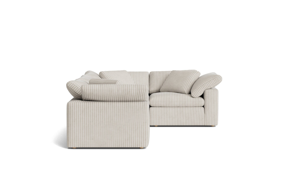 Movie Night™ 4-Piece Modular Sectional Closed, Large, Newport Stripe