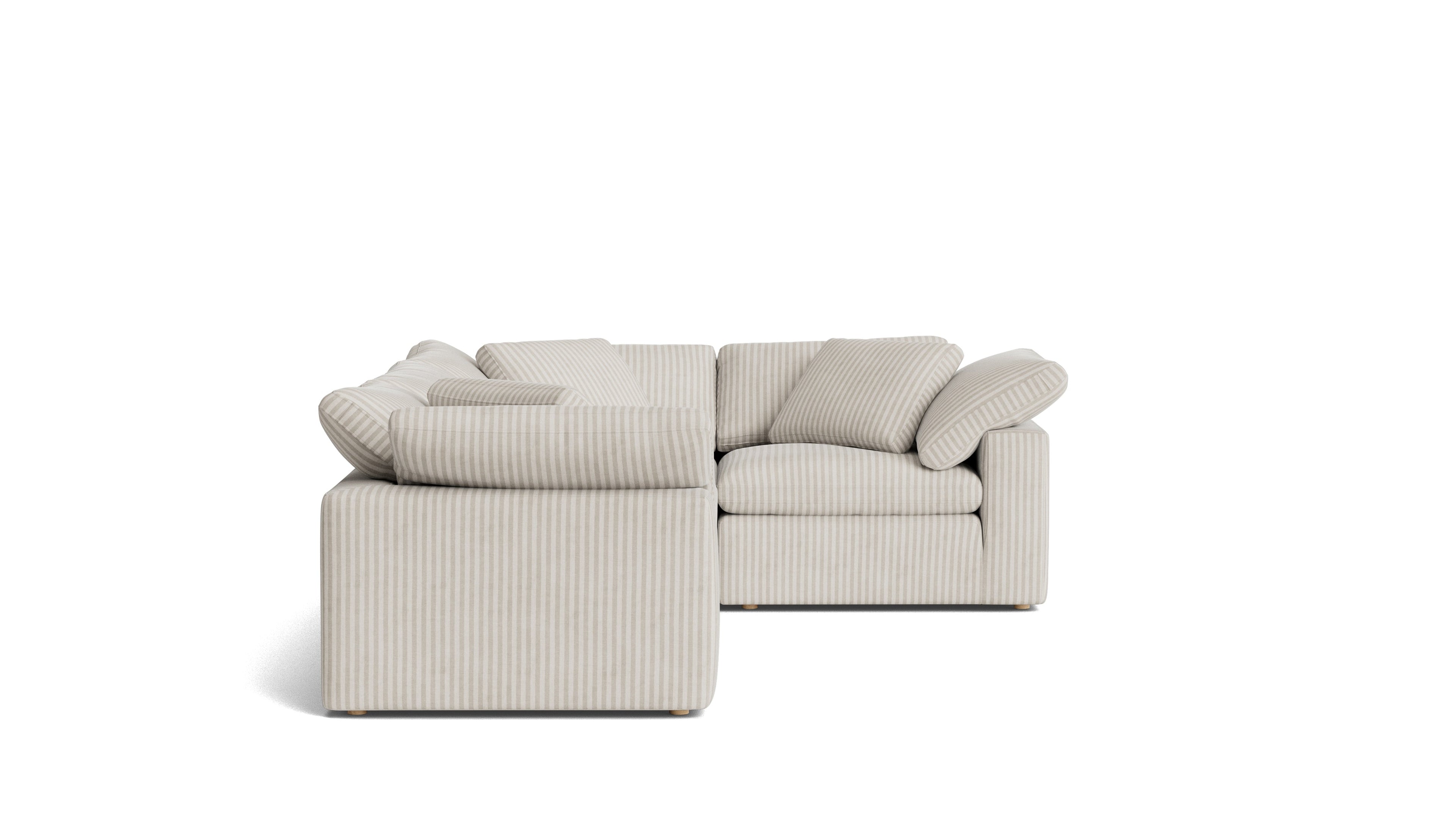 Movie Night™ 4-Piece Modular Sectional Closed, Large, Newport Stripe