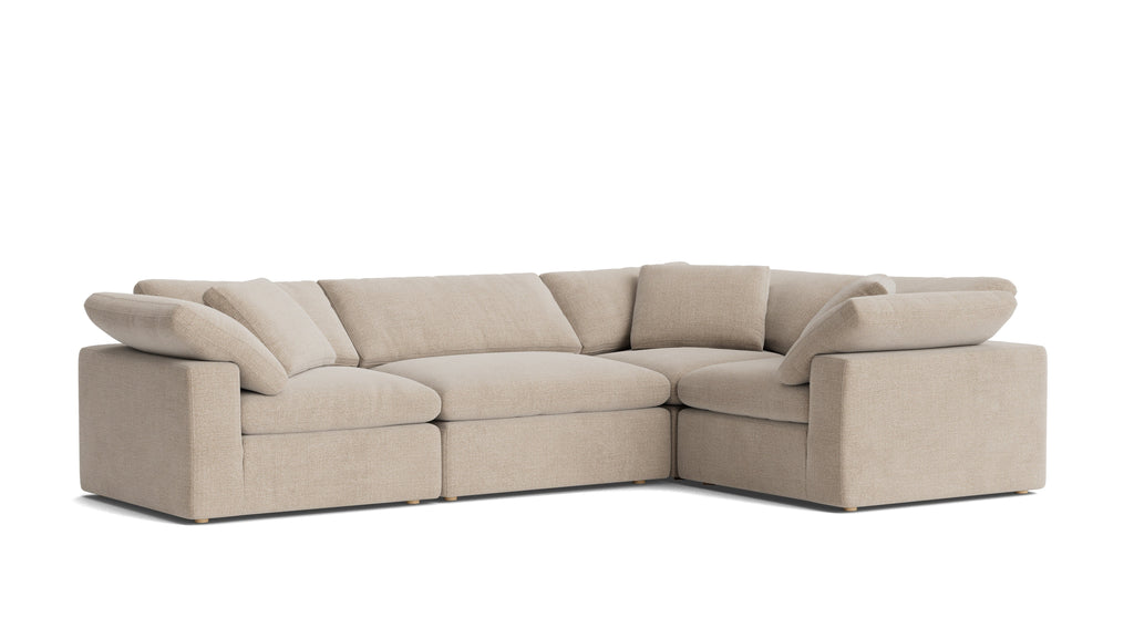 Movie Night™ 4-Piece Modular Sectional Closed, Large, Champagne